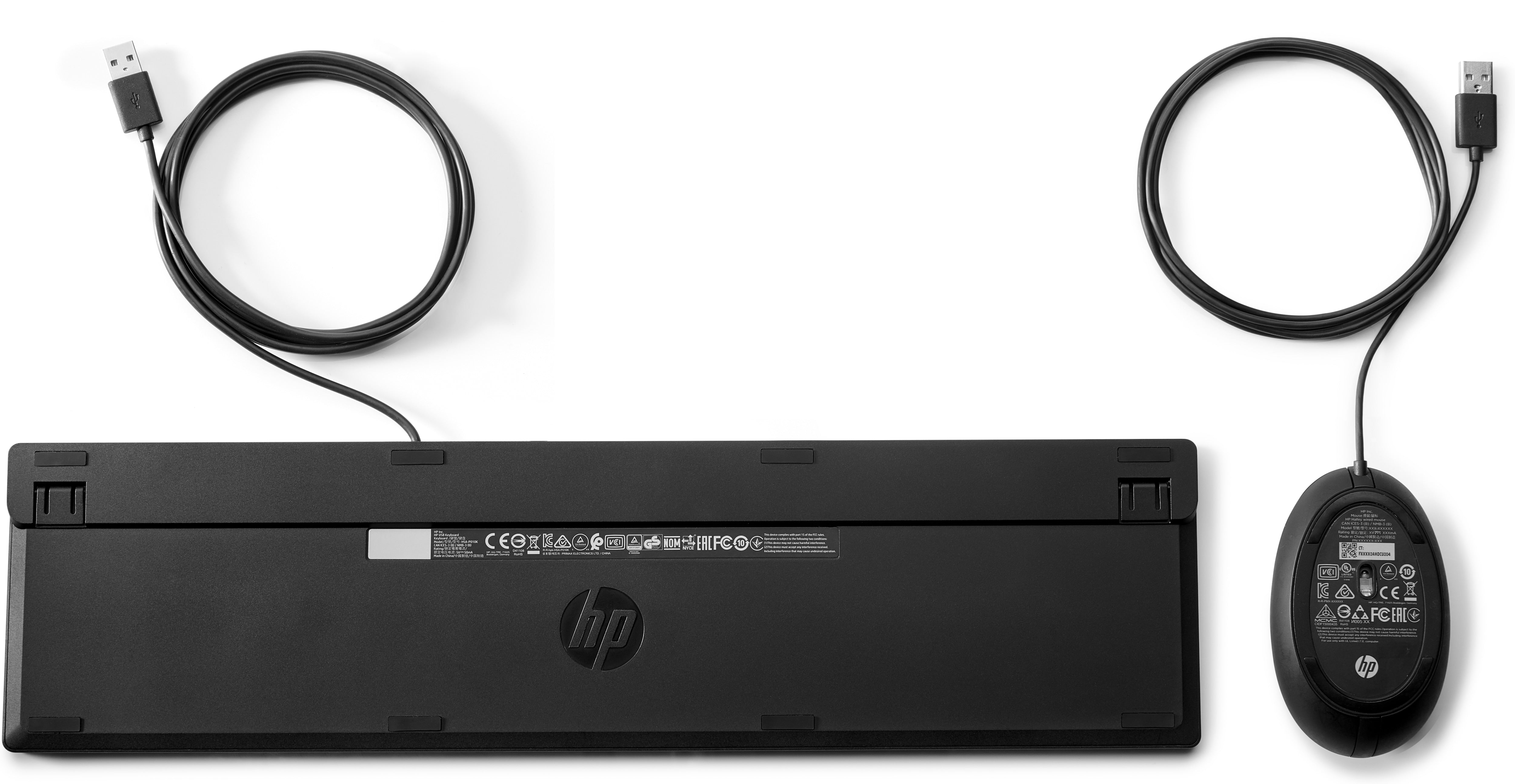 HP Wired Desktop 320MK Mouse and Keyboard Combo, USB, Scroll Wheel, Black - 9SR36UT#ABA