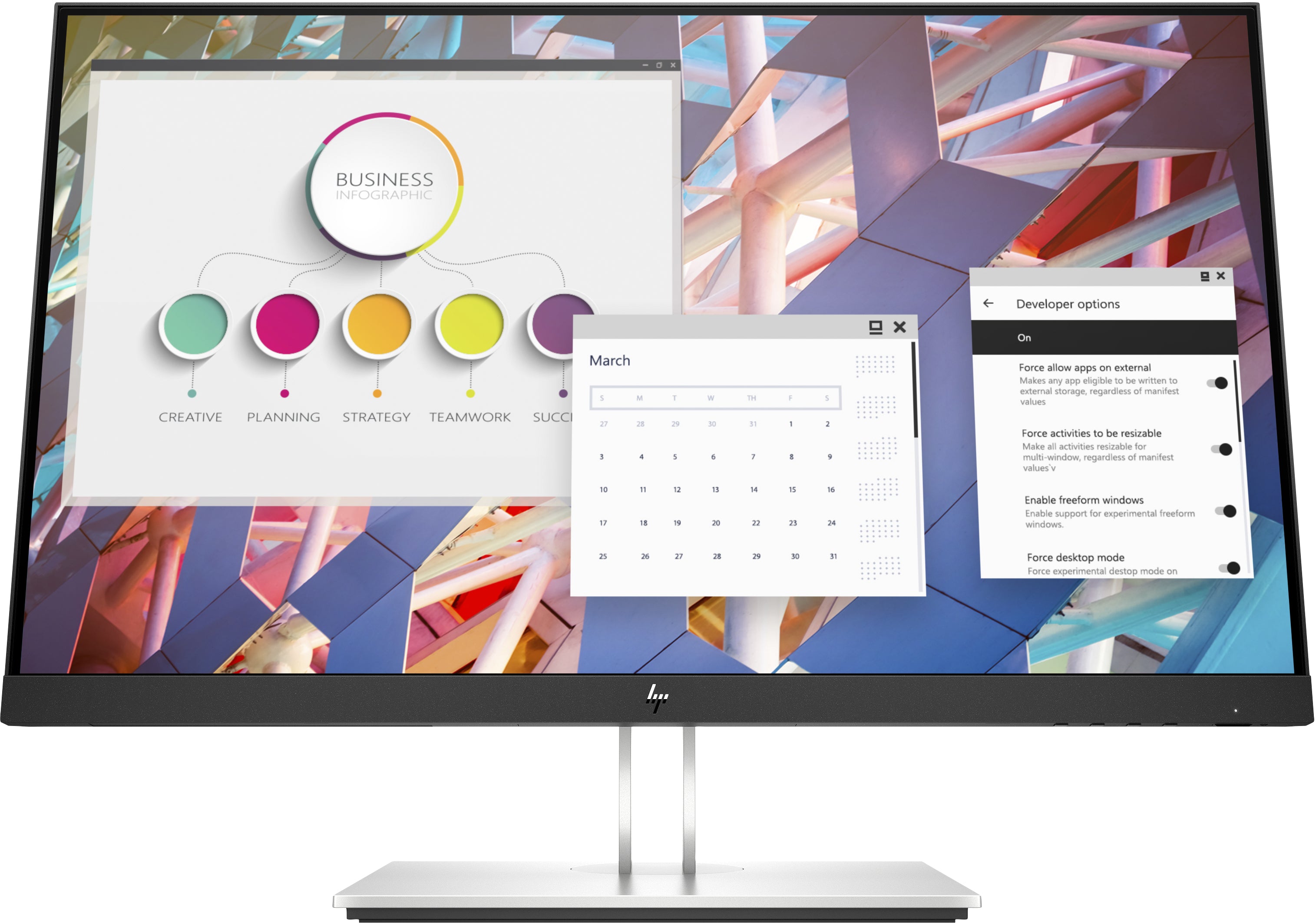 HP E24 G4 23.8" FHD LCD Monitor, 16:9, 5ms, 1000:1-Contrast - 9VF99AA#ABA
