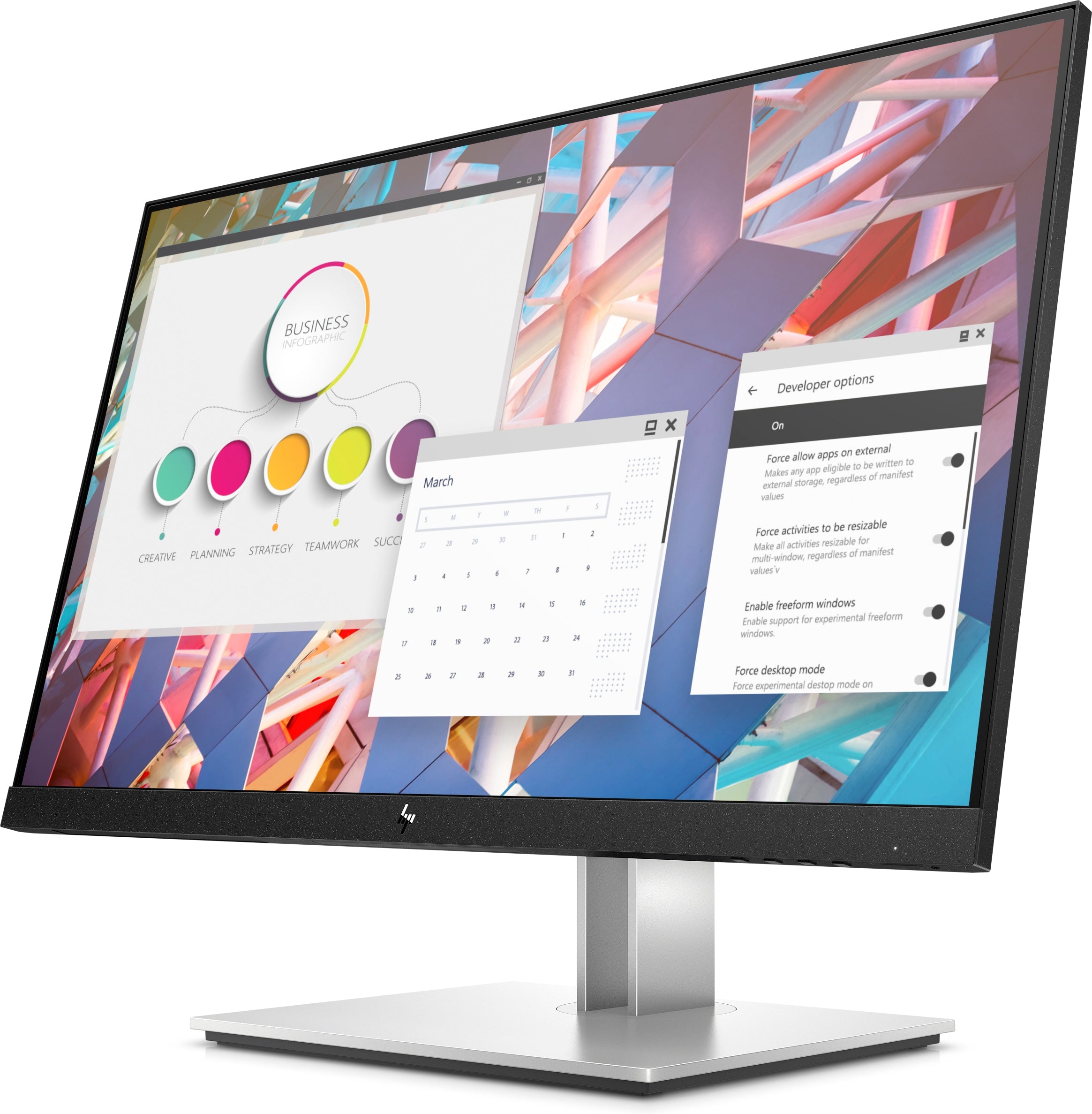 HP E24 G4 23.8" FHD LCD Monitor, 16:9, 5ms, 1000:1-Contrast - 9VF99AA#ABA