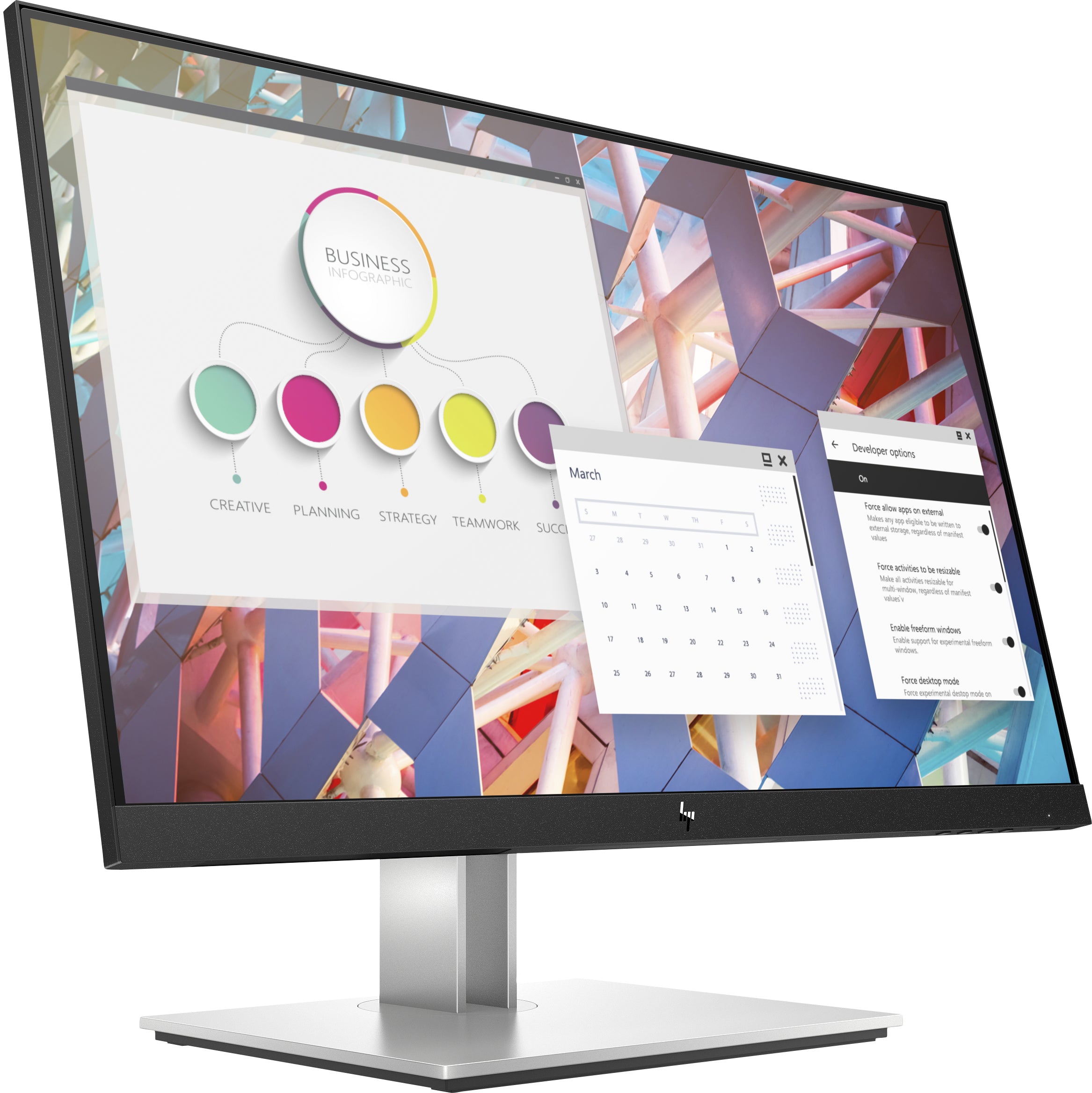 HP E24 G4 23.8" FHD LCD Monitor, 16:9, 5ms, 1000:1-Contrast - 9VF99AA#ABA
