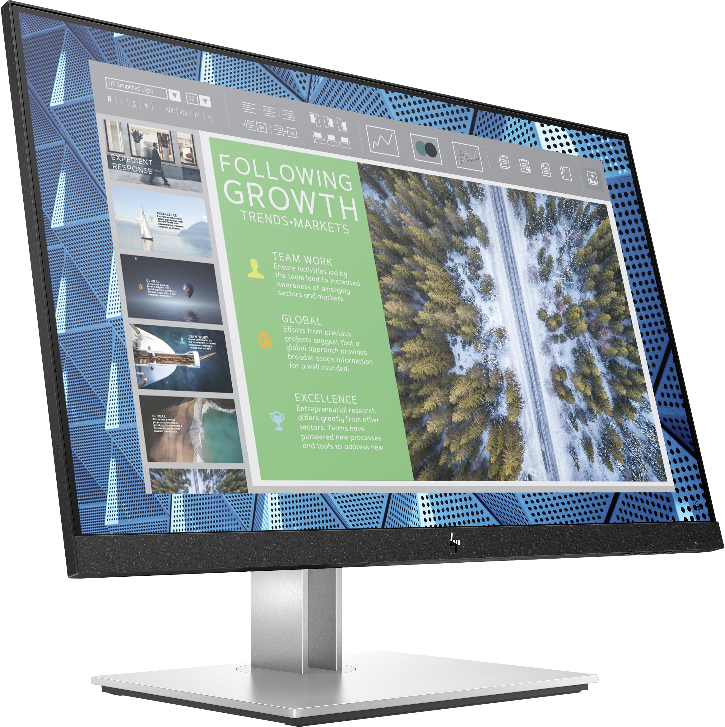 HP E24q G4 23.8" QHD LED LCD Monitor, 16:9, 5ms, 1000:1-Contrast - 9VG12AA#ABA