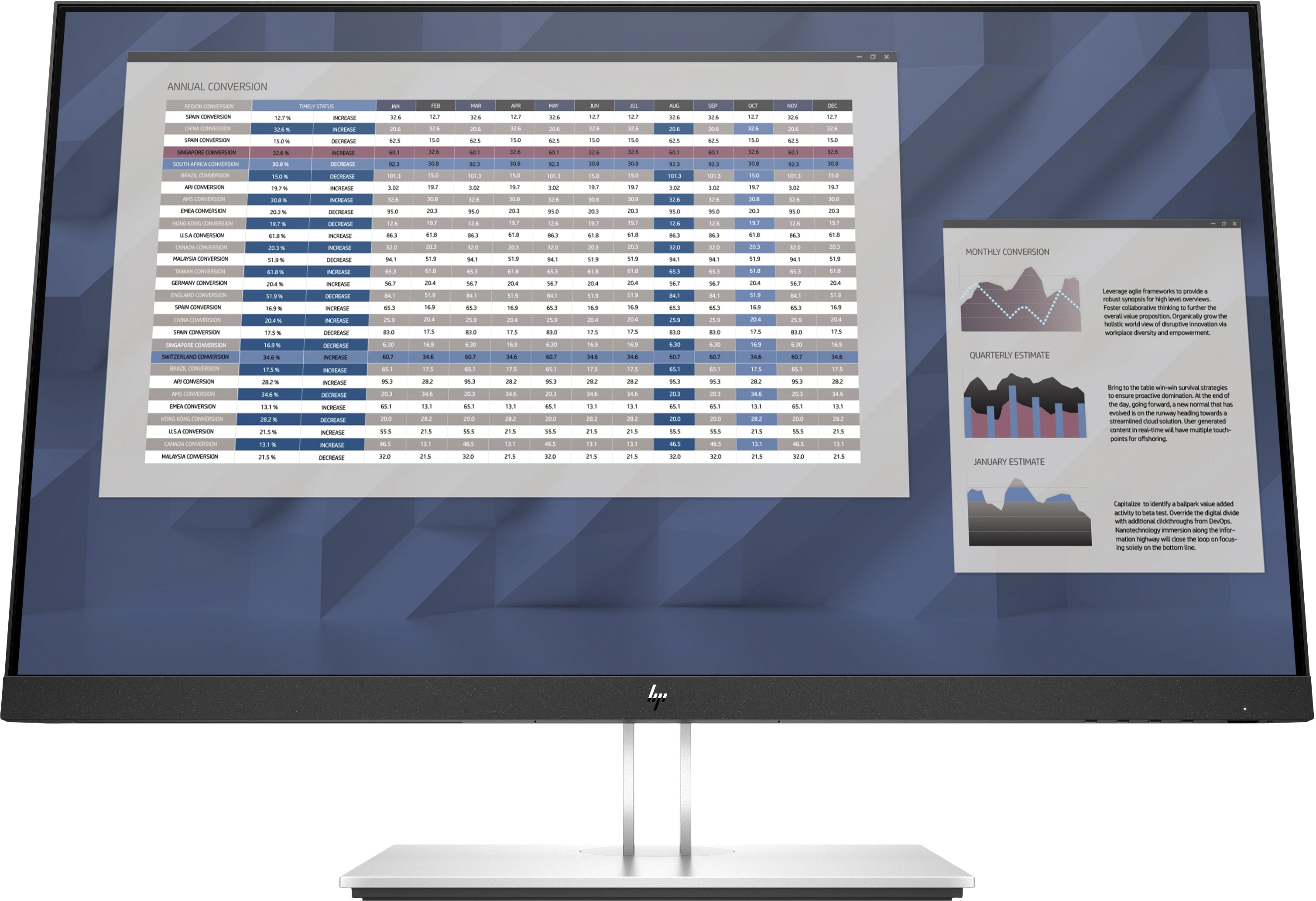 HP E27 G4 27" FHD LED LCD Monitor, 16:9, 5MS, 1000:1-Contrast - 9VG71AA#ABA