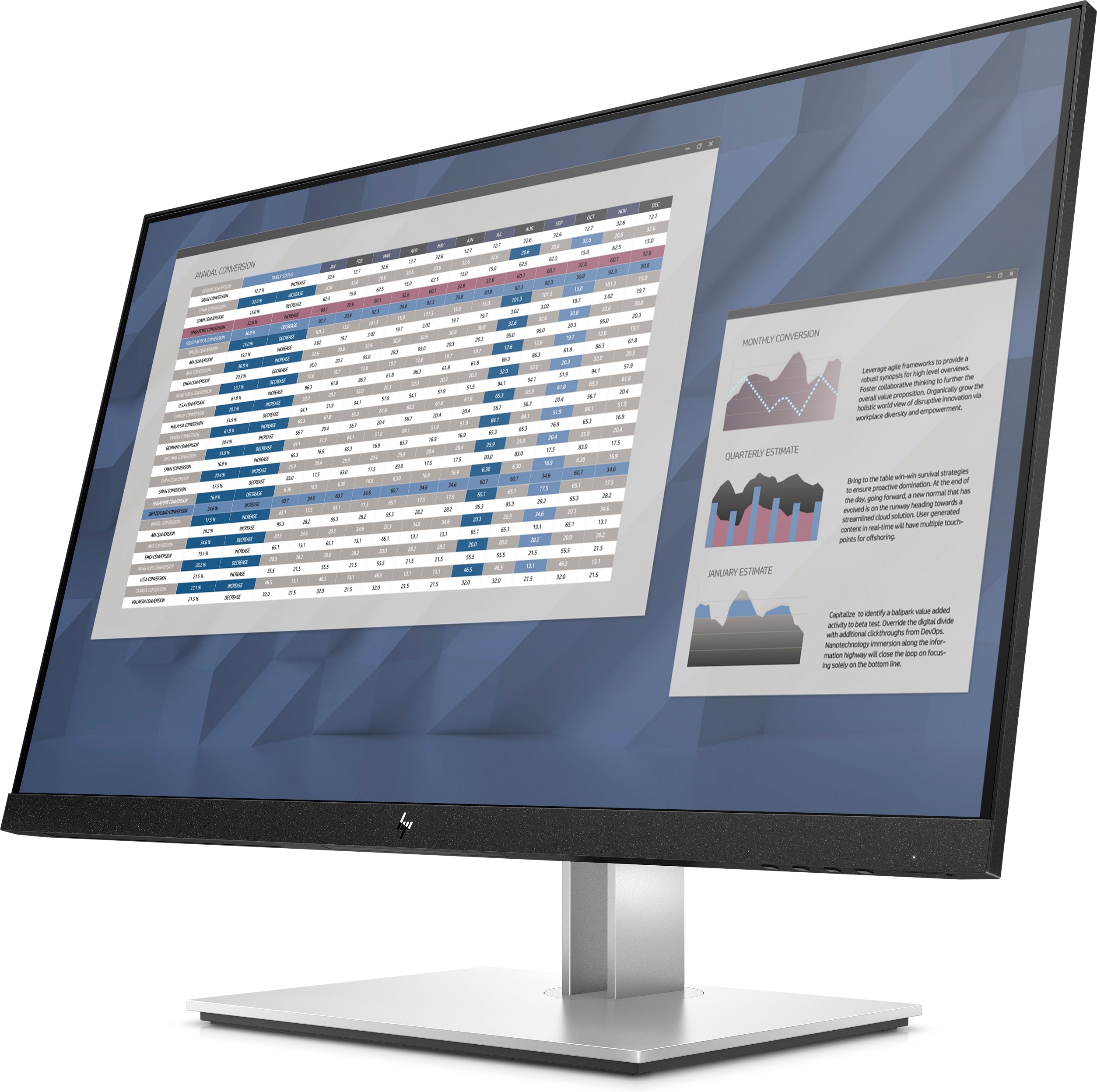 HP E27 G4 27" FHD LED LCD Monitor, 16:9, 5MS, 1000:1-Contrast - 9VG71AA#ABA