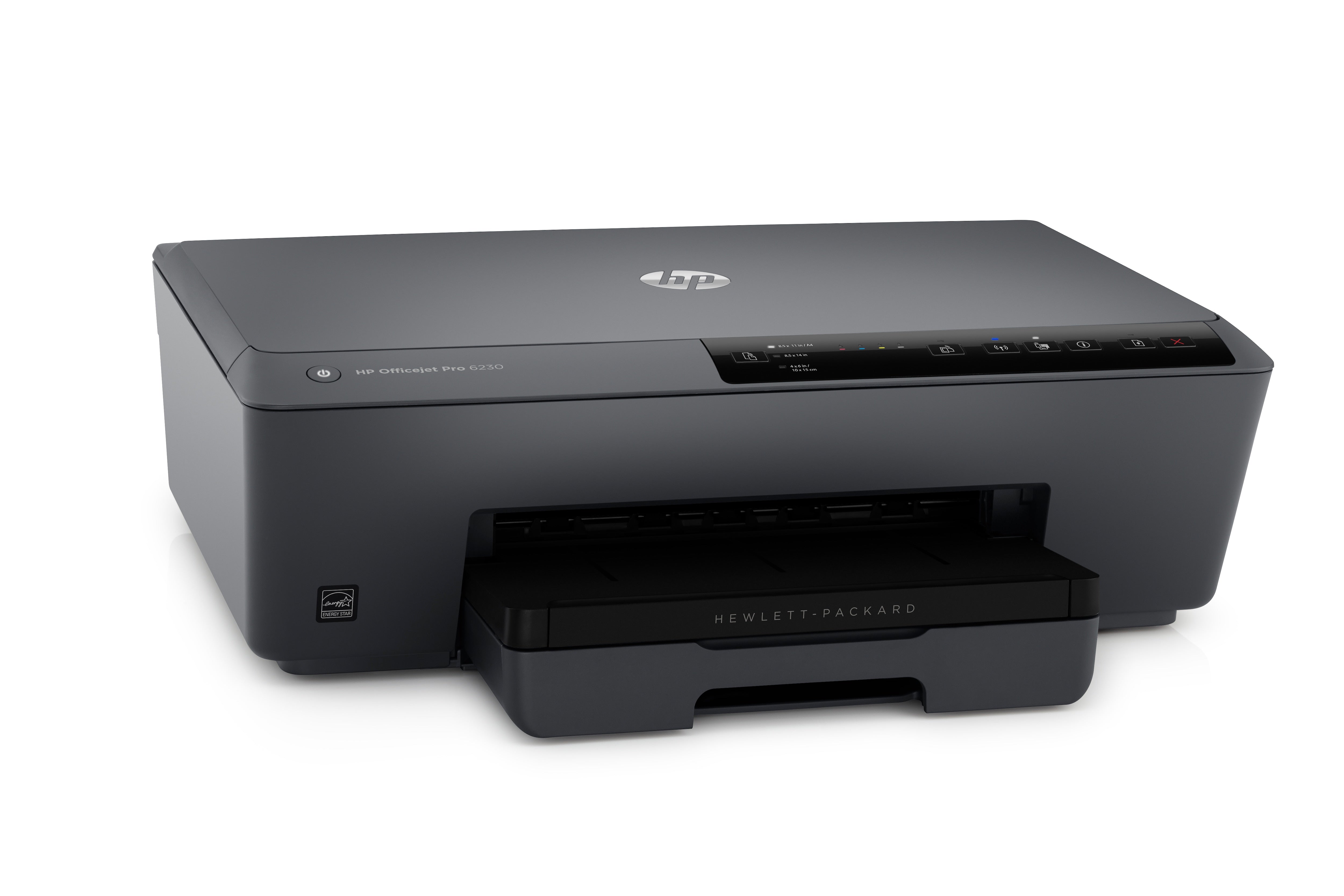 HP OfficeJet Pro 6230 Color Inkjet Printer, 18 ppm Black, 10 ppm Color, 600 x 1200 dpi, 256 MB Memory, 225-sheet Input, WiFi, Ethernet, USB 2.0 - E3E03A#B1H