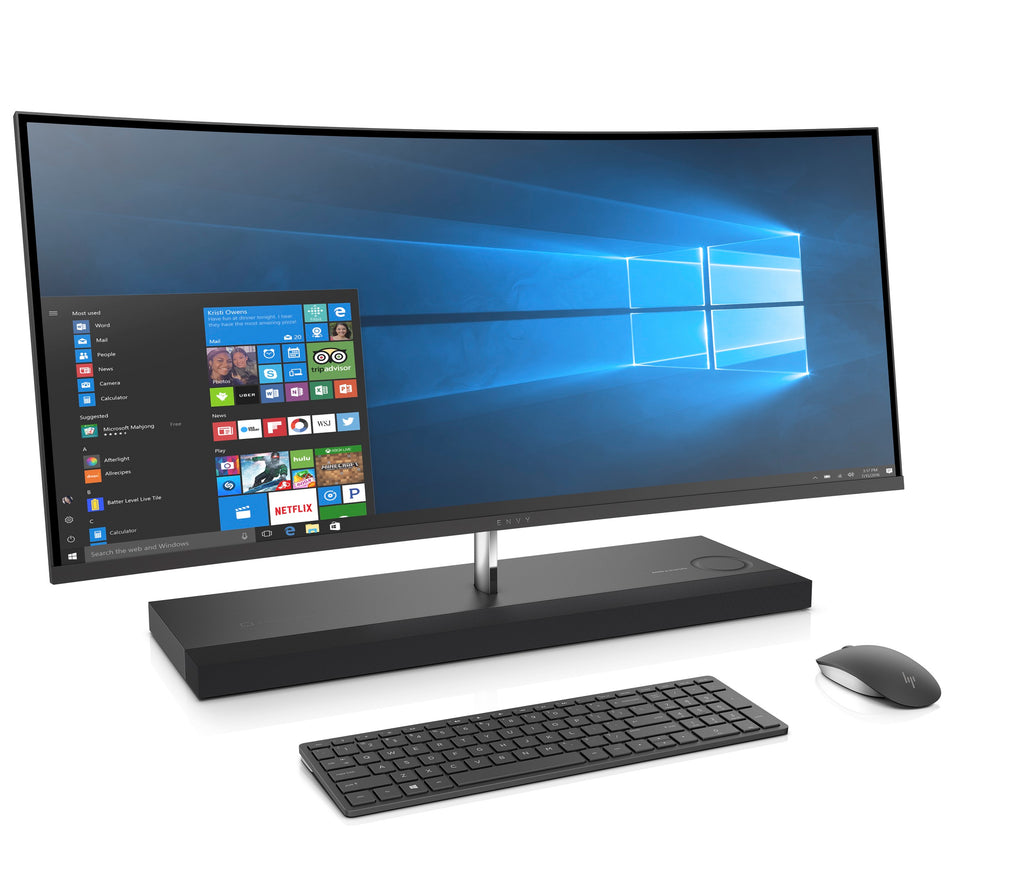 HP Envy Curved 34-b011 All-in-One PC, 34" QHD, Intel i7, 2.90 GHz, 16GB RAM, 1TB HDD+256GB SSD, Win10 Home - Z5M16AA#ABA (Certified Refurbished)
