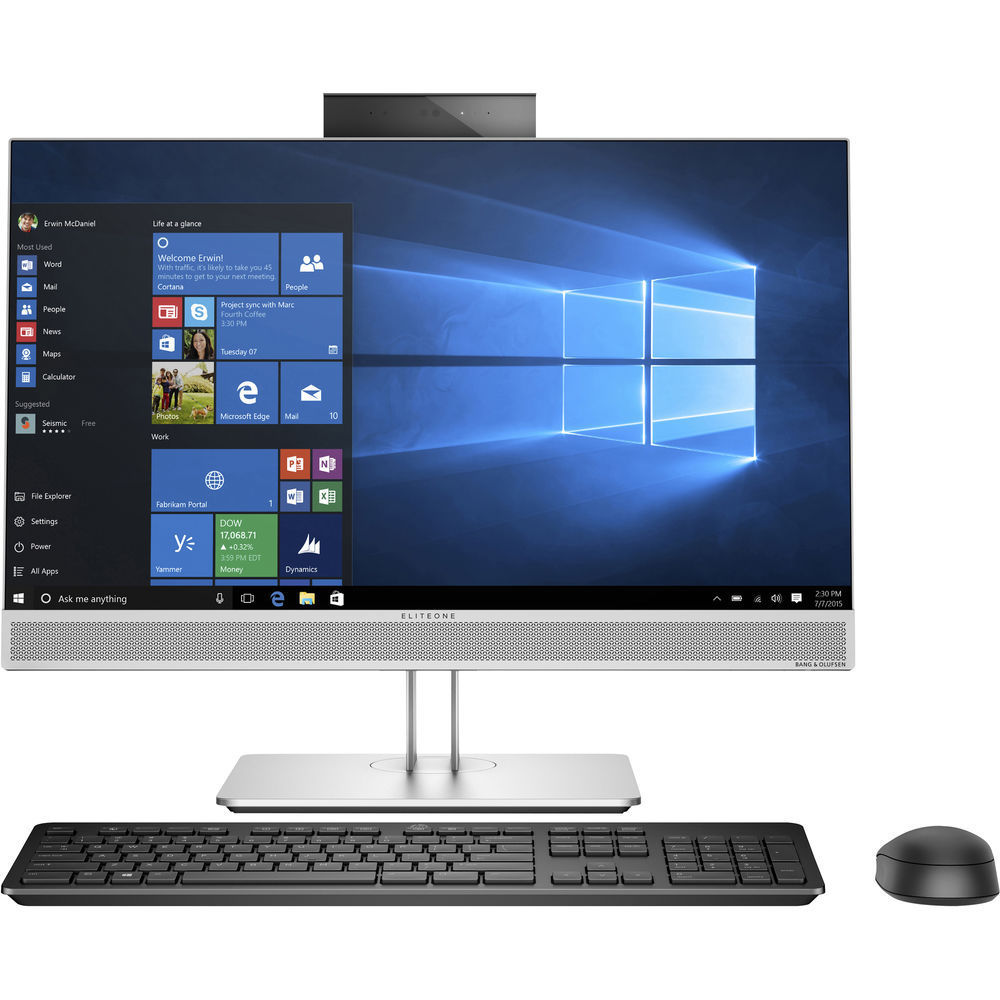 HP EliteOne 800-G3 All in One Desktop Computer 23.8" Full HD Intel Core i7 3.60GHz 8GB RAM 128GB SSD Windows 10 Pro 5KA25U8#ABA