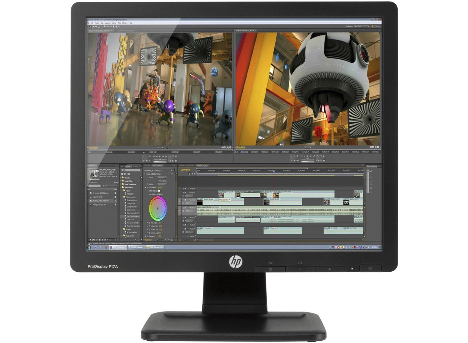 HP ProDisplay P17A 17" SXGA LED LCD Monitor, 5:4, 5MS, 1000:1-Contrast - F4M97A8#ABA