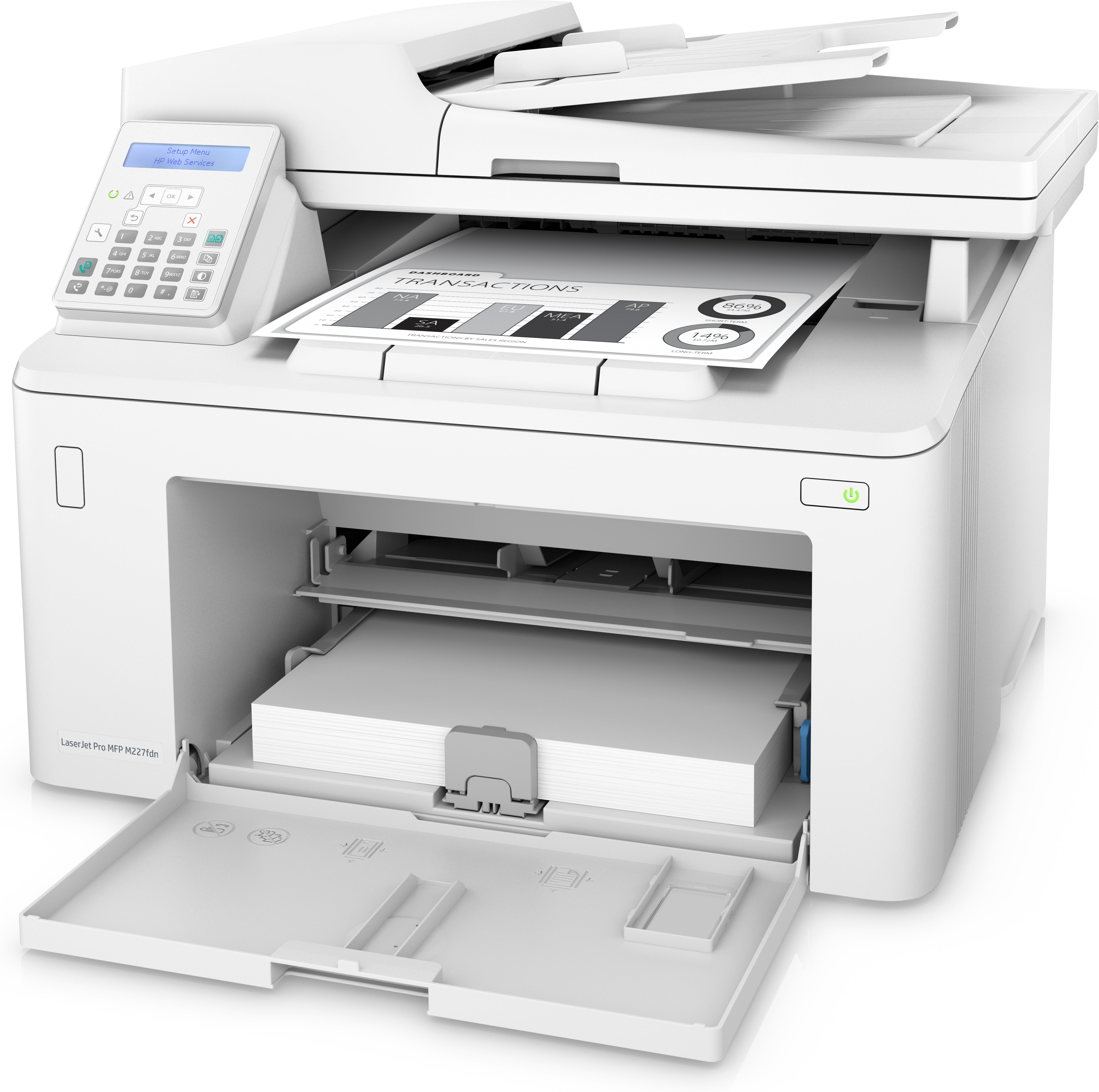 HP Laserjet Pro M227fdn Printer, All-in-One Monochrome Laser Printer, 256MB, 30 PPM, A4, USB - G3Q79A#BGJ