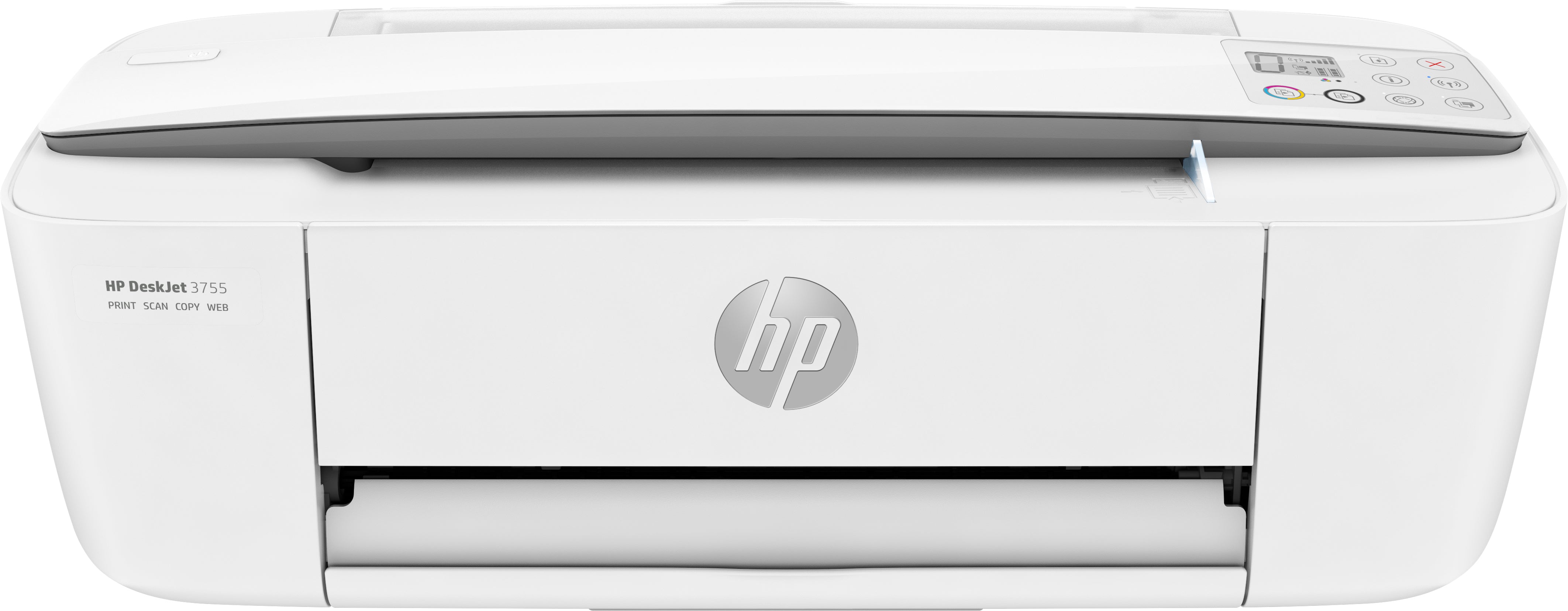 HP DeskJet 3755 All-in-One Color Inkjet Printer, 8 ppm Black, 5.5 ppm Color, 4800 x 1200 dpi, 64 MB Memory, WiFi, High-speed USB 2.0, Duplex Printing, Stone Accent - J9V91A#B1H