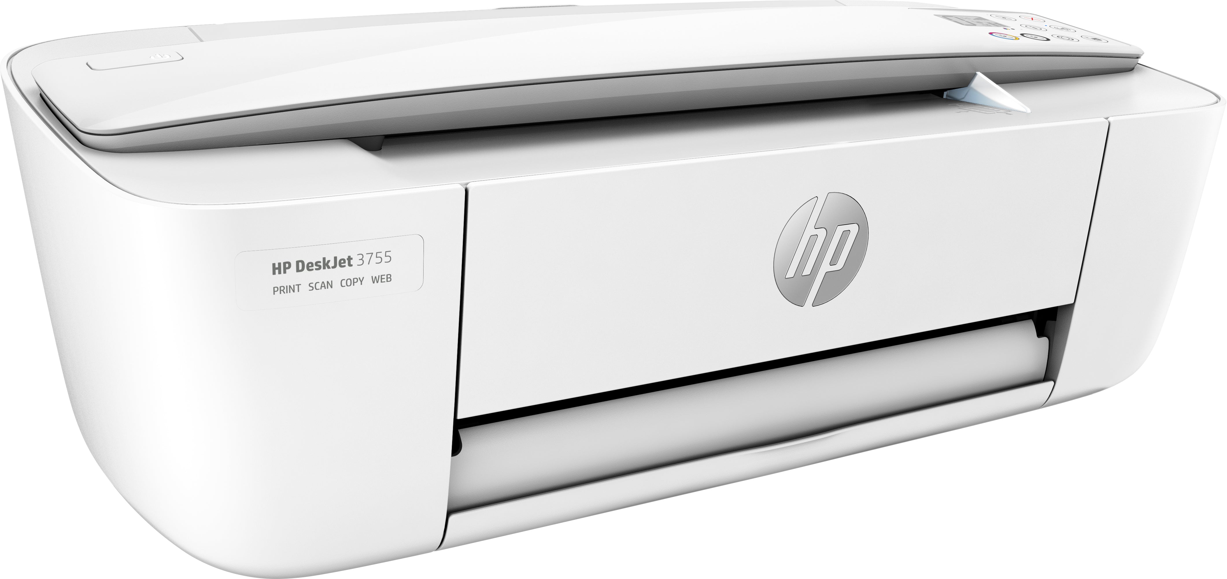 HP DeskJet 3755 All-in-One Color Inkjet Printer, 8 ppm Black, 5.5 ppm Color, 4800 x 1200 dpi, 64 MB Memory, WiFi, High-speed USB 2.0, Duplex Printing, Stone Accent - J9V91A#B1H