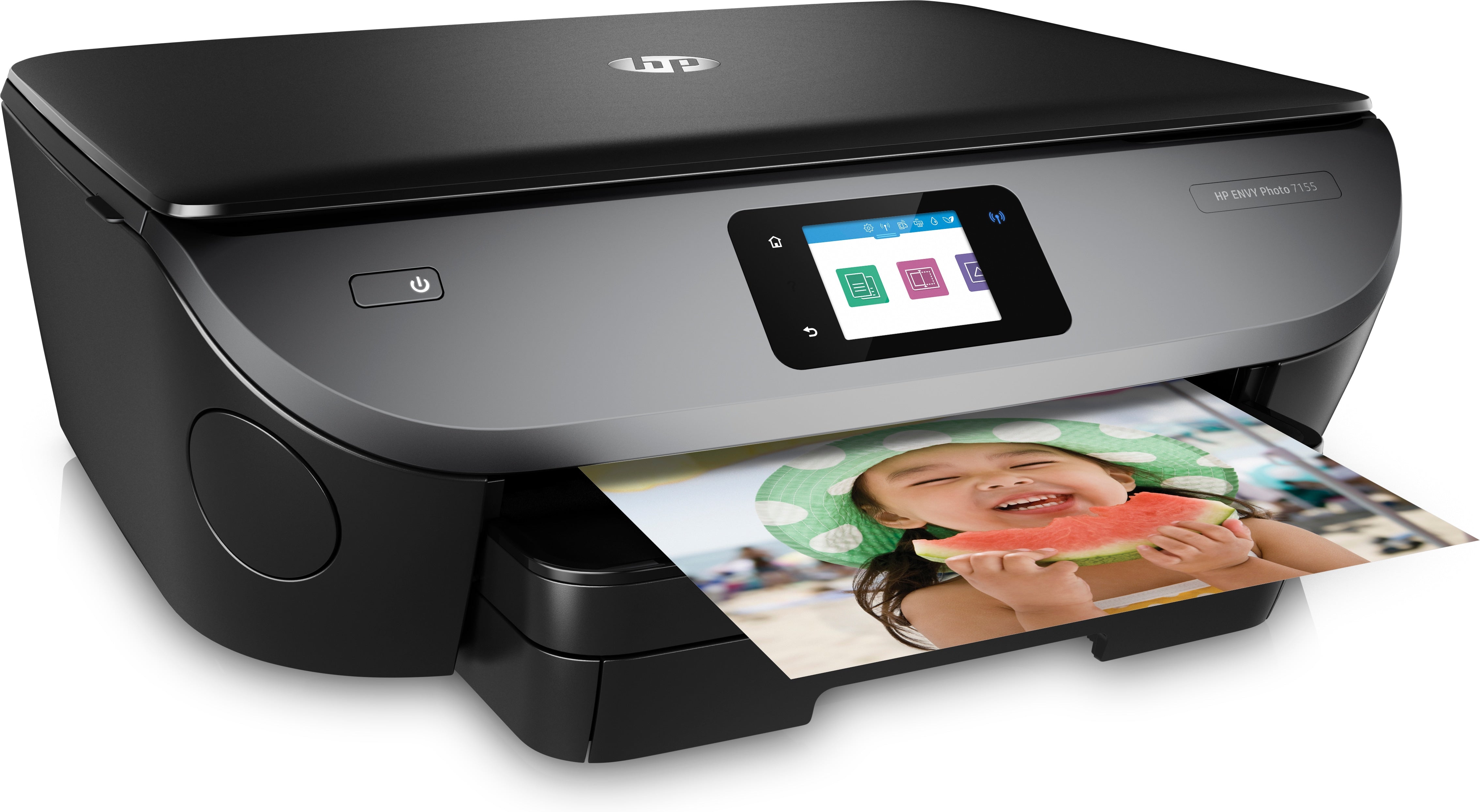HP ENVY Photo 7155 All-in-One Inkjet Printer, 14 ppm Black, 9 ppm Color, 4800 x 1200 dpi, 256 MB Memory, WiFi, USB 2.0, Duplex Printing - K7G93A#B1H