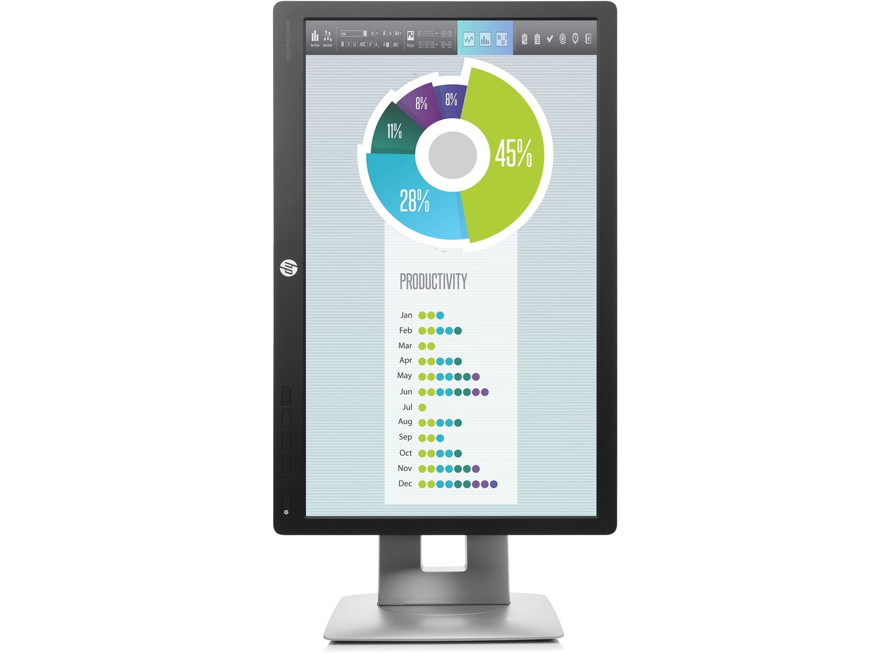 HP EliteDisplay E202 20" HD+ LED LCD Monitor, 16:9, 7MS, 5M:1-Contrast - M1F41A8#ABA