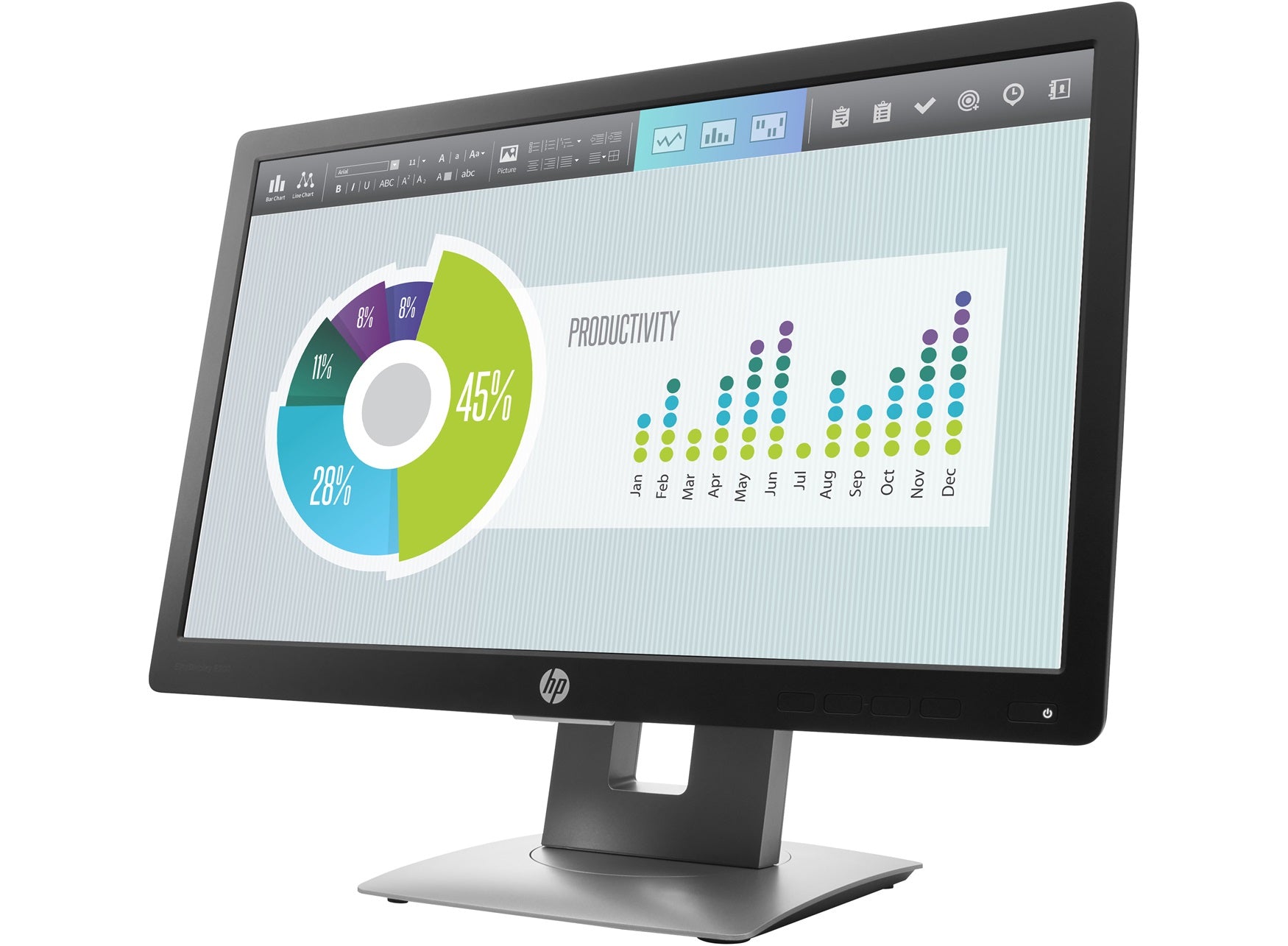HP EliteDisplay E202 20" HD+ LED LCD Monitor, 16:9, 7MS, 5M:1-Contrast - M1F41A8#ABA