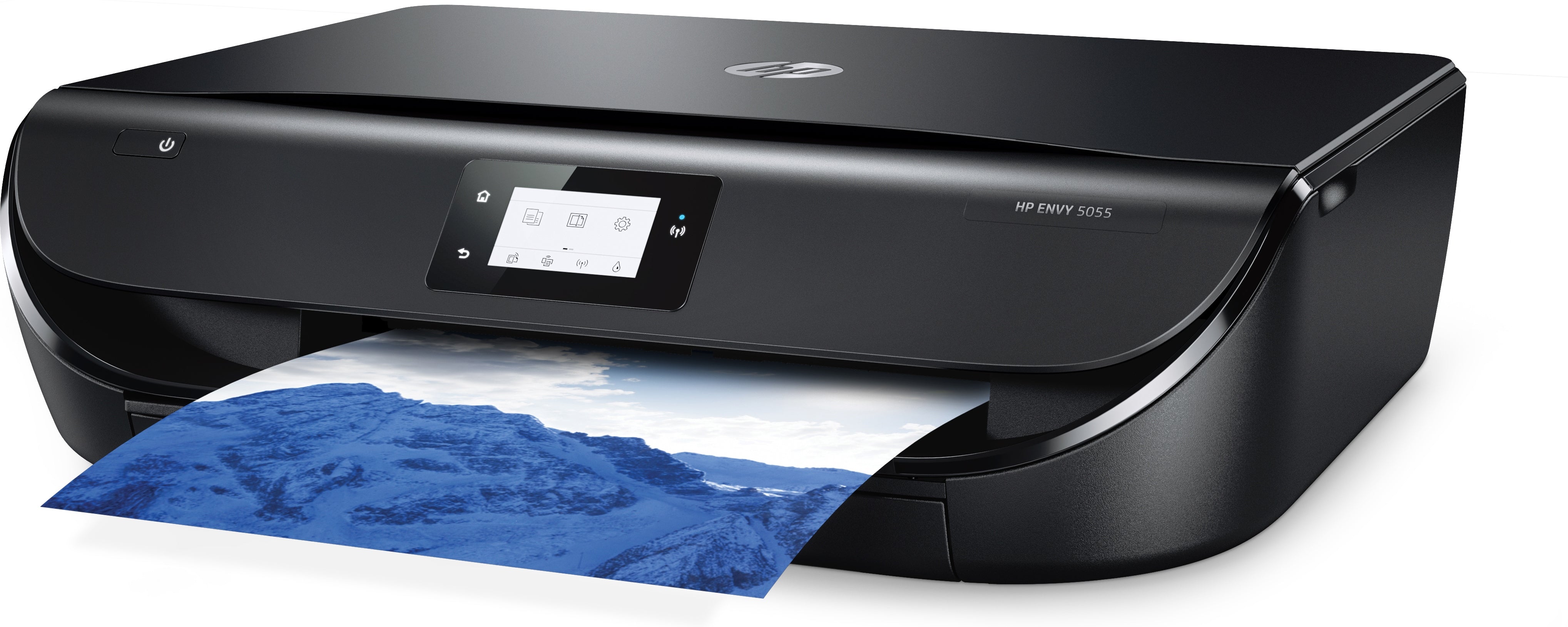 HP ENVY 5055 All-in-One Color Inkjet Printer, 10 ppm Black, 7 ppm Color, 4800 x 1200 dpi, 256 MB Memory, WiFi, USB 2.0, Duplex Printing  - M2U85A#B1H