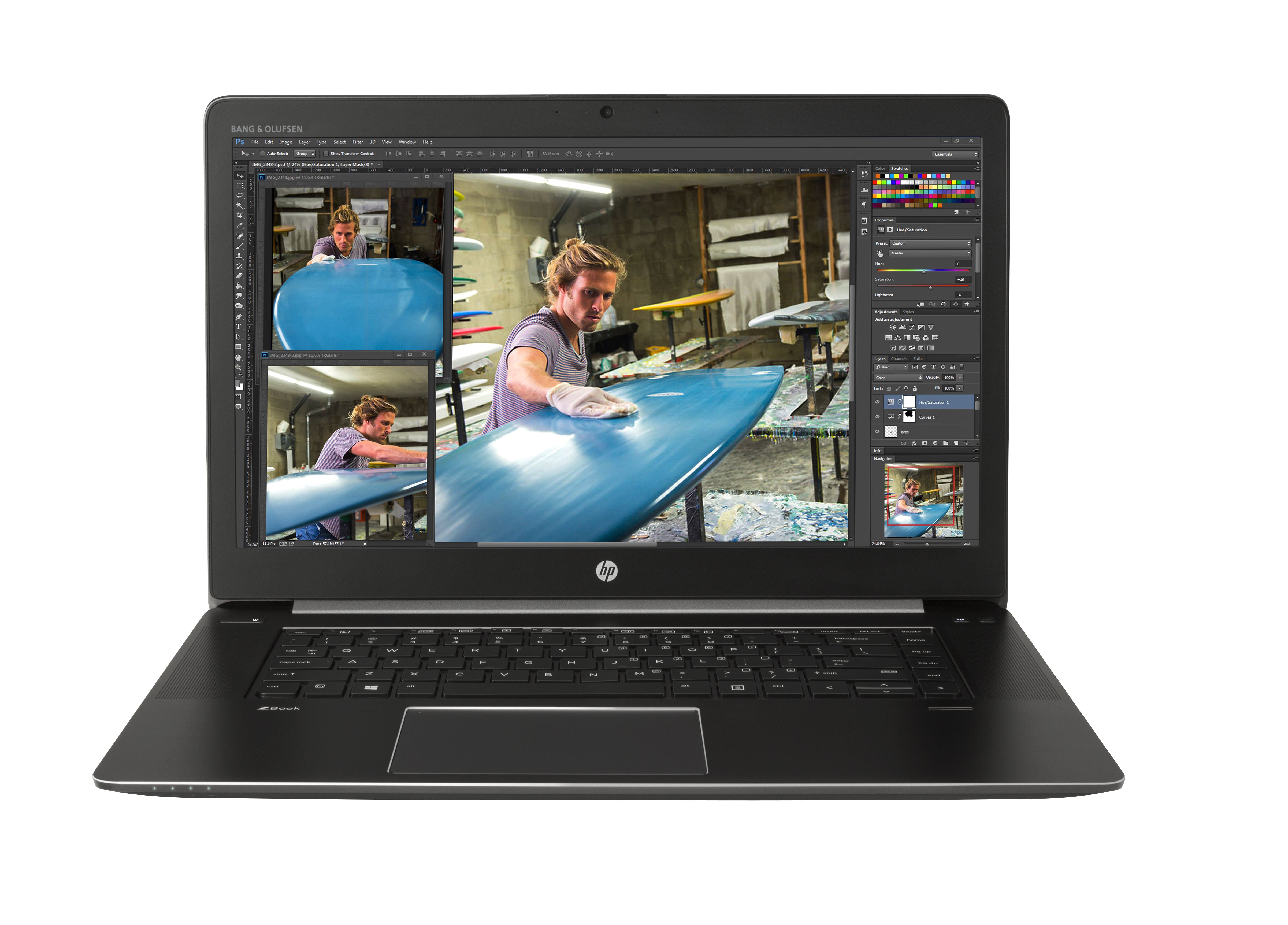 HP ZBook Studio G3 15.6" Full HD (Non-Touch) Mobile Workstation, Intel Xeon E3-1505M, 2.80GHz, 16GB RAM, 512GB SSD, Windows 10 Pro 64-Bit - T6E85UT#ABA