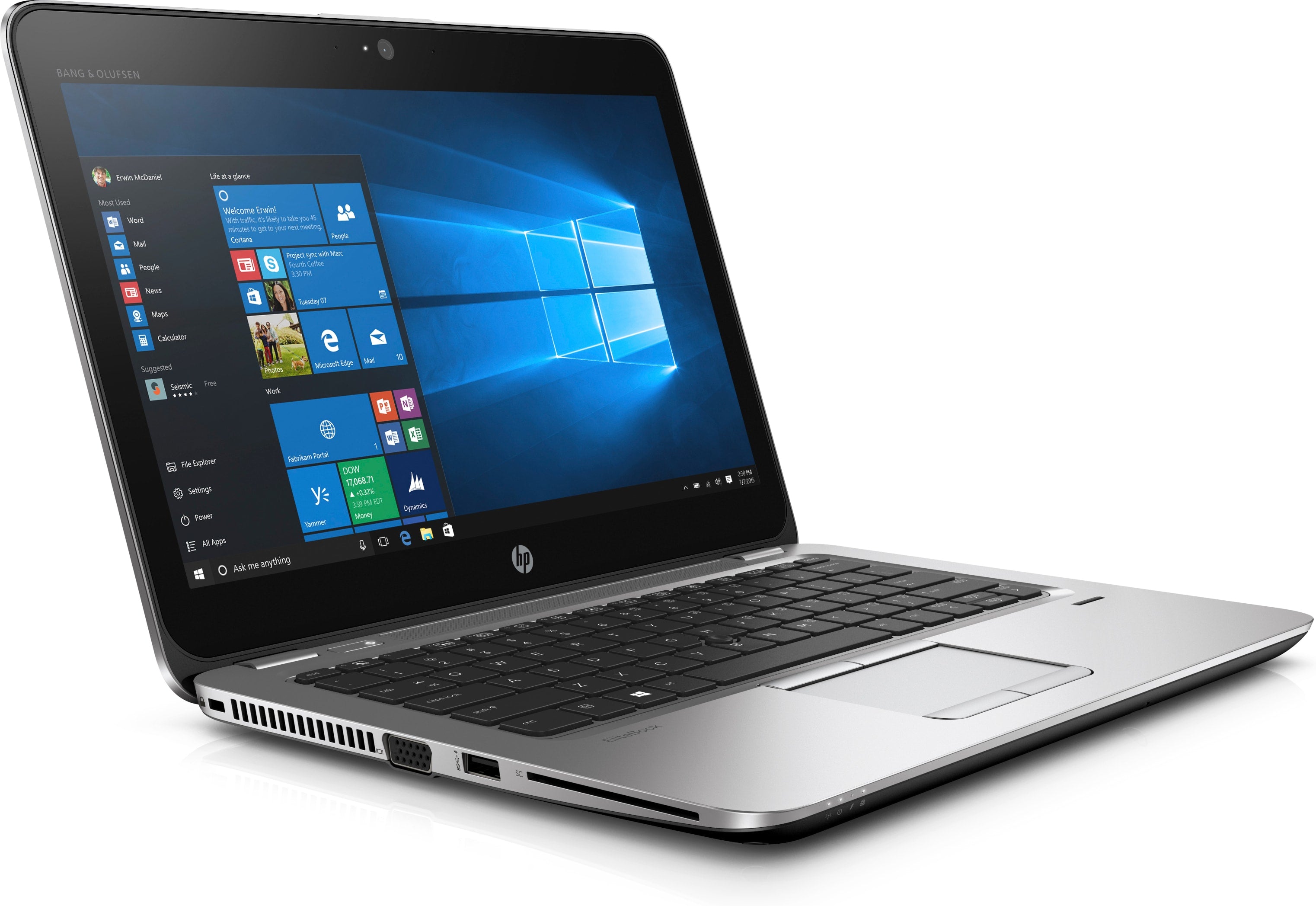 HP EliteBook 820-G3 12.5" HD (Non-Touch) Notebook PC, Intel i5:6300U, 2.40GHz, 8GB RAM, 256GB SSD, Windows 10Pro 64-Bit - W0W63UP#ABA