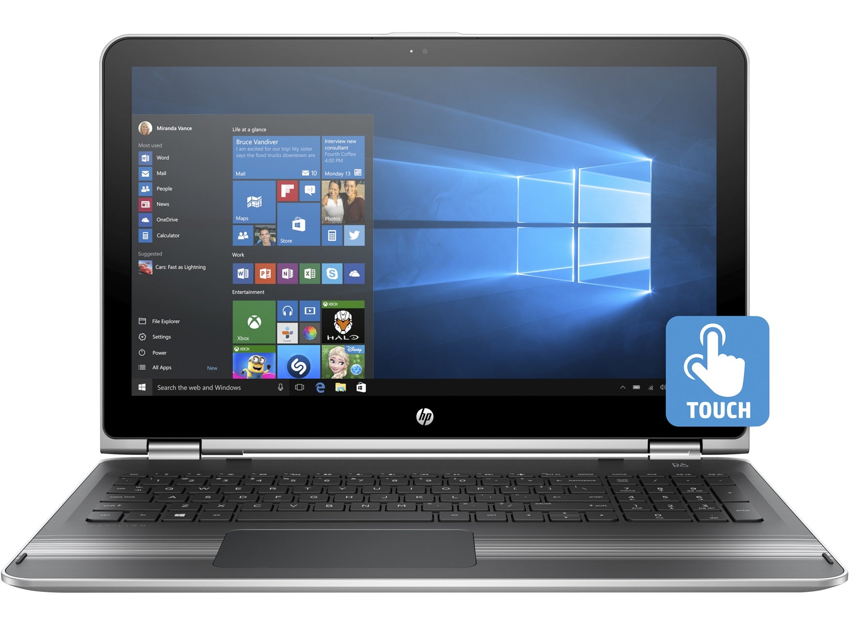 HP Pavilion x360 15-bk010nr 15.6" Full HD (Touchscreen) Convertible Notebook, Intel Core i5-6200U, 2.30GHz, 8 GB RAM, 1 TB HDD, Windows 10 Home 64-Bit - W2M08UA#ABA (Certified Refurbished)