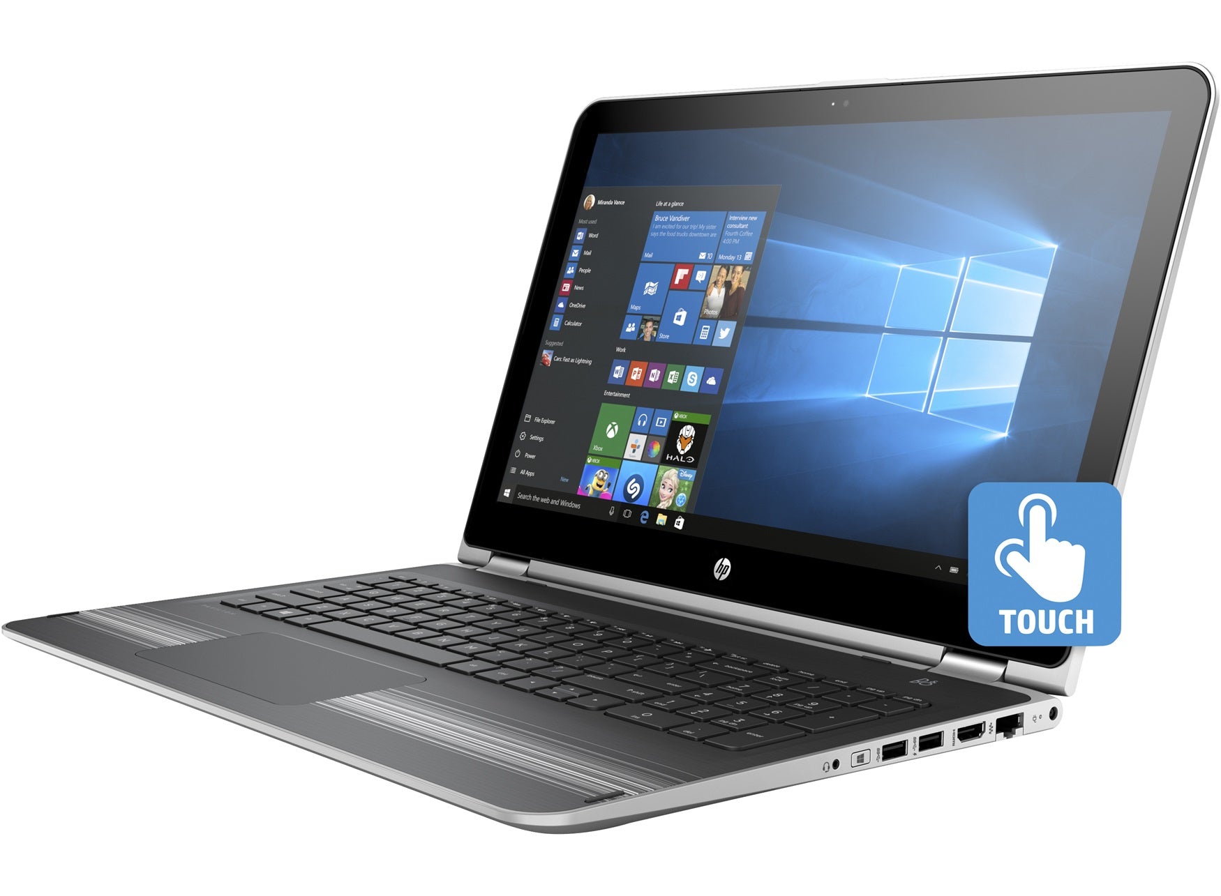 HP Pavilion x360 15-bk010nr 15.6" Full HD (Touchscreen) Convertible Notebook, Intel Core i5-6200U, 2.30GHz, 8 GB RAM, 1 TB HDD, Windows 10 Home 64-Bit - W2M08UA#ABA (Certified Refurbished)