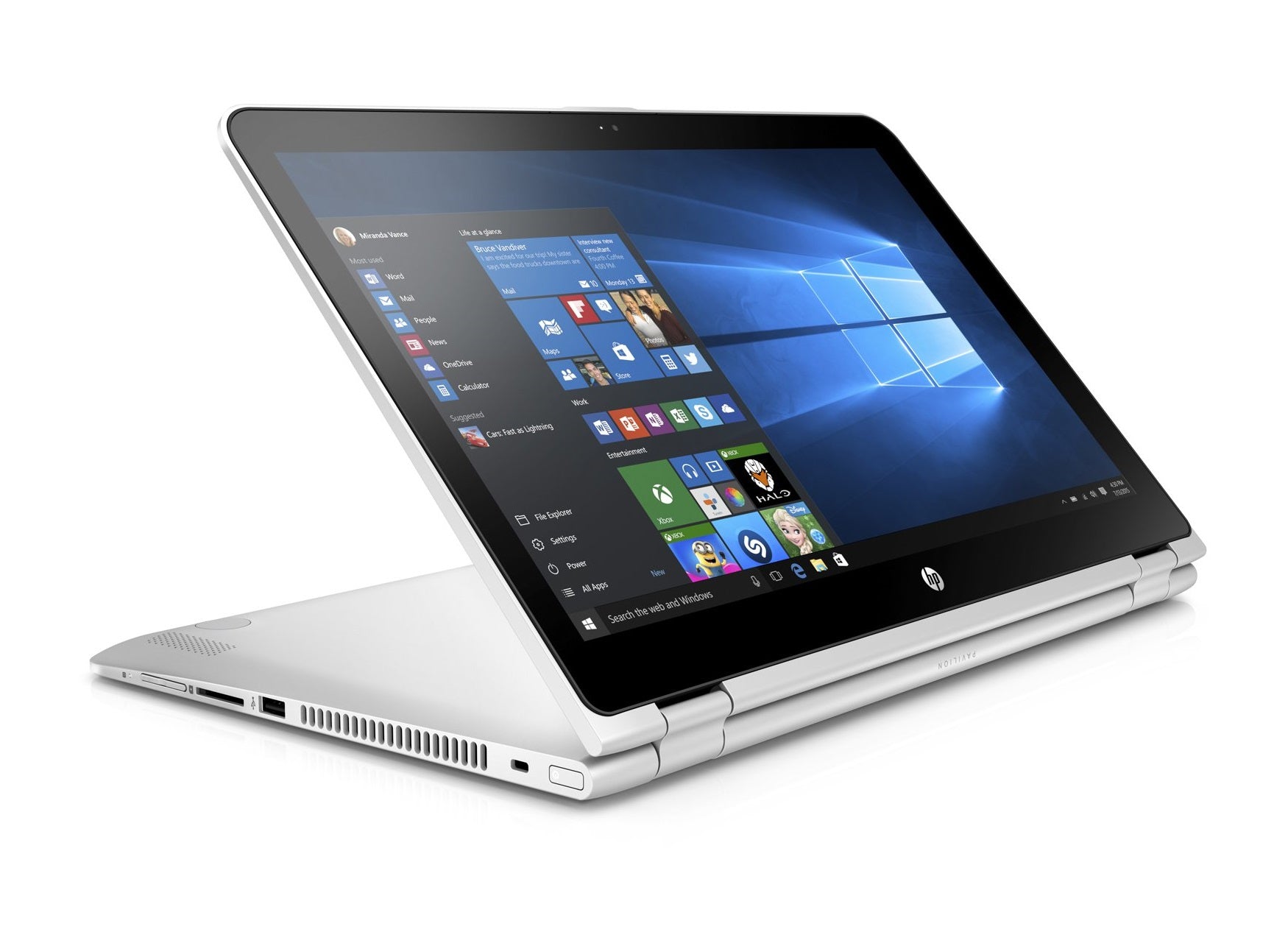 HP Pavilion x360 15-bk010nr 15.6" Full HD (Touchscreen) Convertible Notebook, Intel Core i5-6200U, 2.30GHz, 8 GB RAM, 1 TB HDD, Windows 10 Home 64-Bit - W2M08UA#ABA (Certified Refurbished)