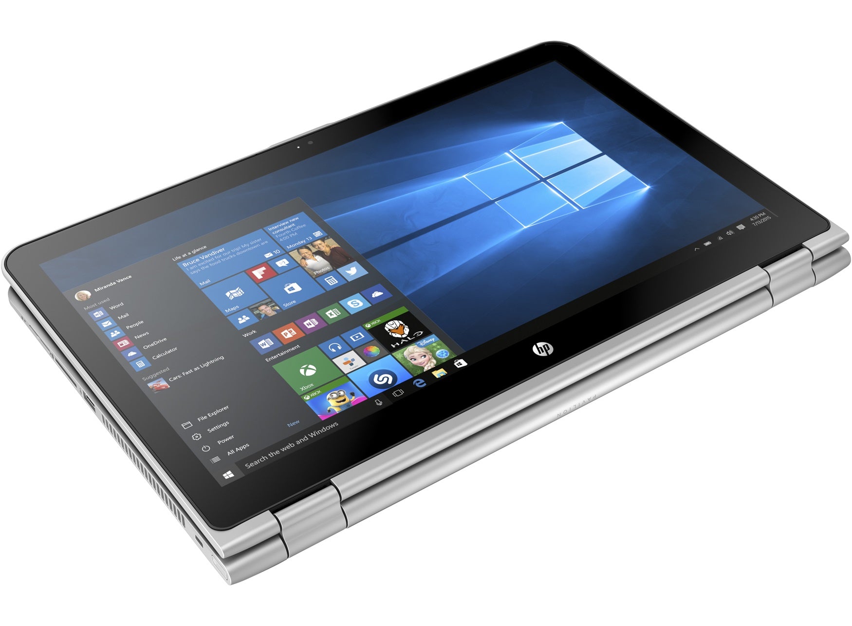 HP Pavilion x360 15-bk075nr 15.6" HD (Touchscreen) Convertible Notebook, Intel Core i5-6200U, 2.30GHz, 6GB RAM, 1TB HDD, Windows 10 Home 64-Bit - X0J69UA#ABA (Certified Refurbished)