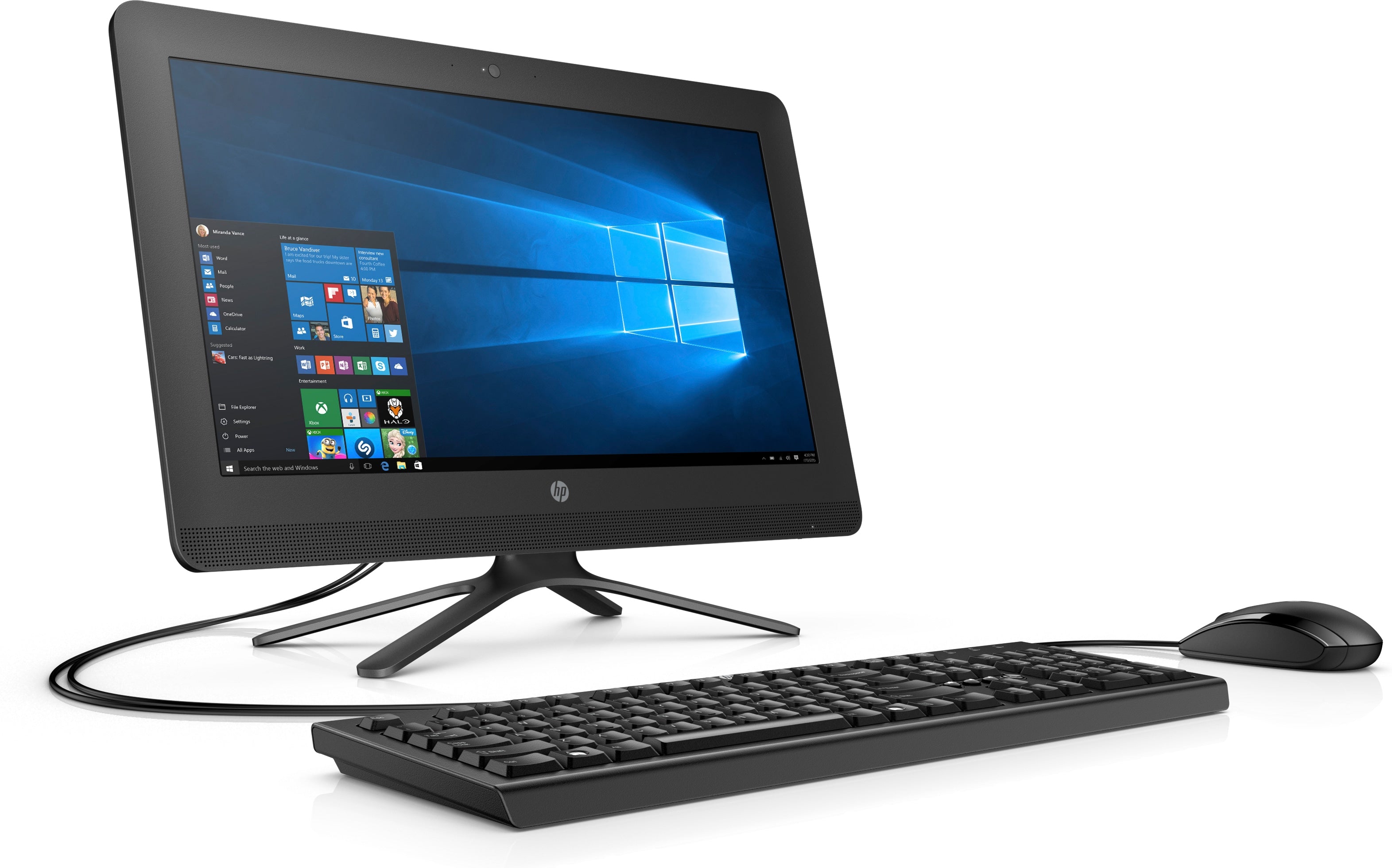 HP 20-c425z All-in-One Desktop PC, 19.5" FHD (Non-Touch) Display, AMD E2-9000, 1.80GHz, 8GB RAM, 1TB HDD, Windows 10 Home 64-Bit- X6C20AA#ABA (Certified Refurbished)