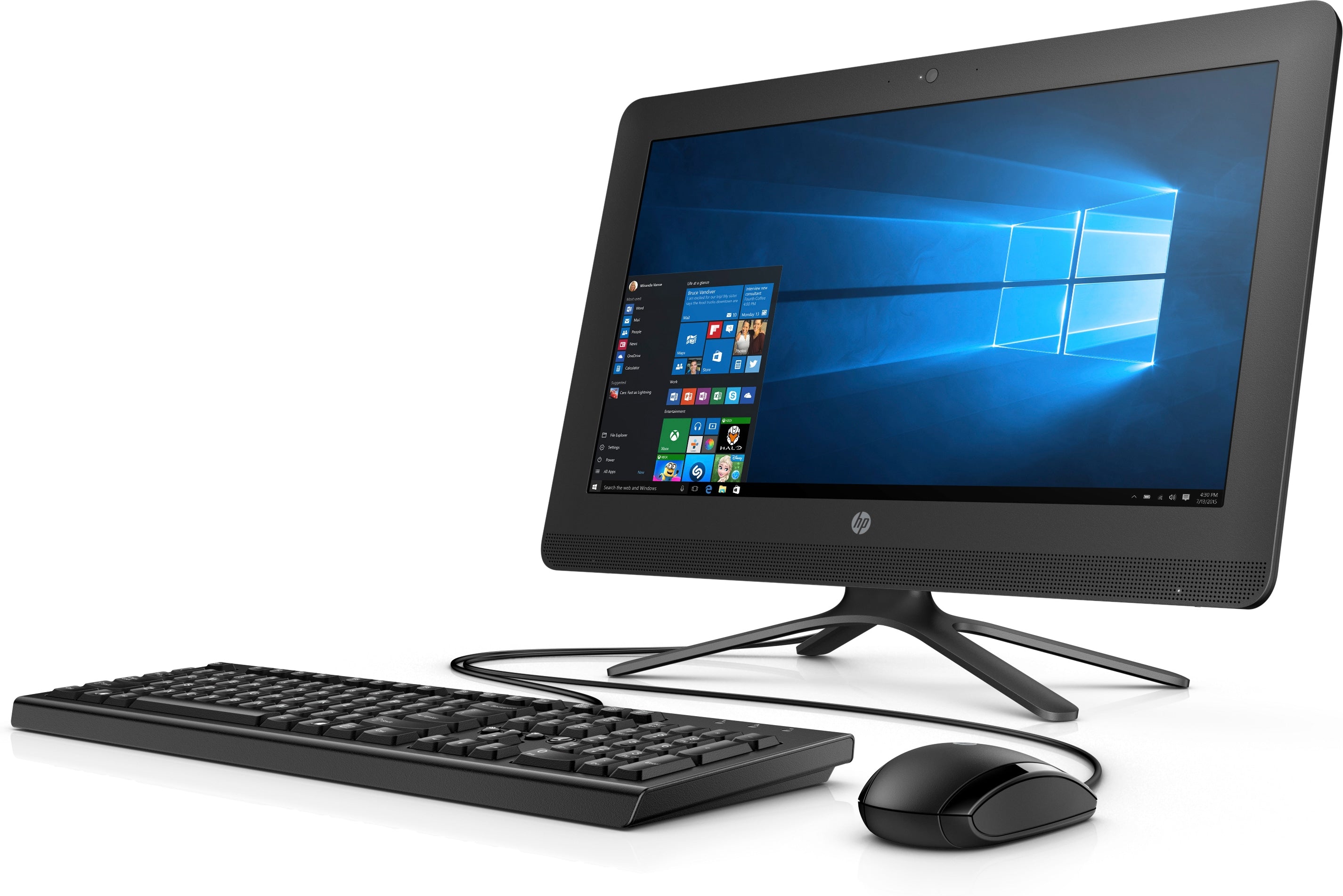 HP 20-c425z All-in-One Desktop PC, 19.5" FHD (Non-Touch) Display, AMD E2-9000, 1.80GHz, 8GB RAM, 1TB HDD, Windows 10 Home 64-Bit- X6C20AA#ABA (Certified Refurbished)