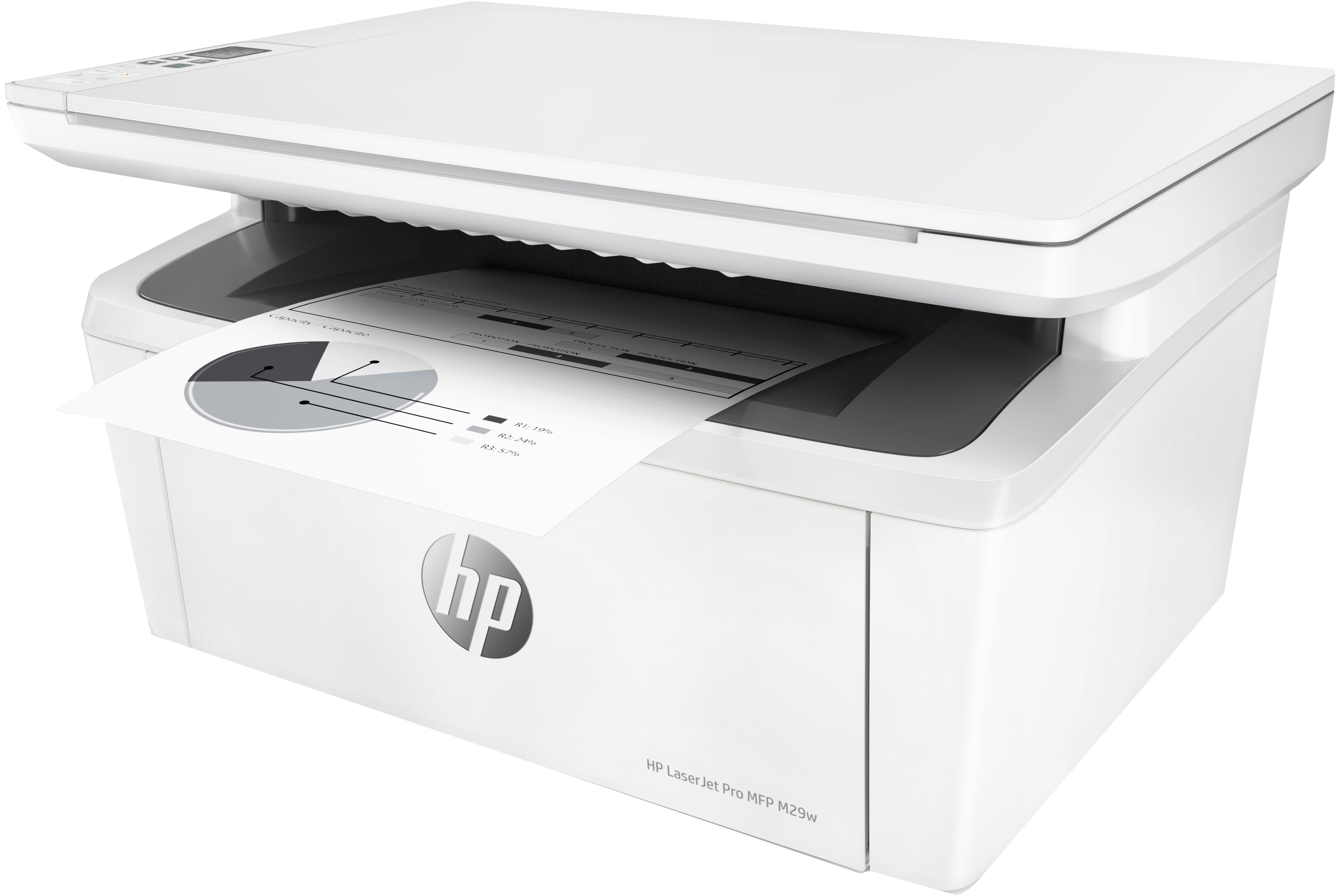 HP LaserJet Pro M29w Monochrome Laser Multifunction Printer, 19 ppm, 600 x 600 dpi, 32 MB Memory, 150-sheet Input, WiFi, Hi-Speed USB 2.0 - Y5S53A#BGJ