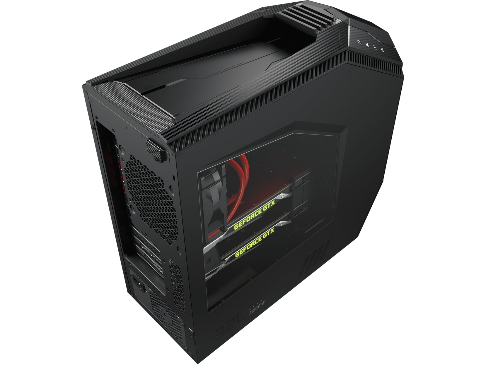 HP OMEN 880-030 Tower Gaming PC, AMD Ryzen 7-1700, 3.00GHz, 16GB RAM, 1TB HDD, 256GB SSD, Windows 10 Home 64-Bit - Z5M89AA#ABA