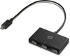 HP USB-C to USB-A Hub, USB-C, 3 USB Ports, Hub for Notebooks - Z8W90AA#ABL