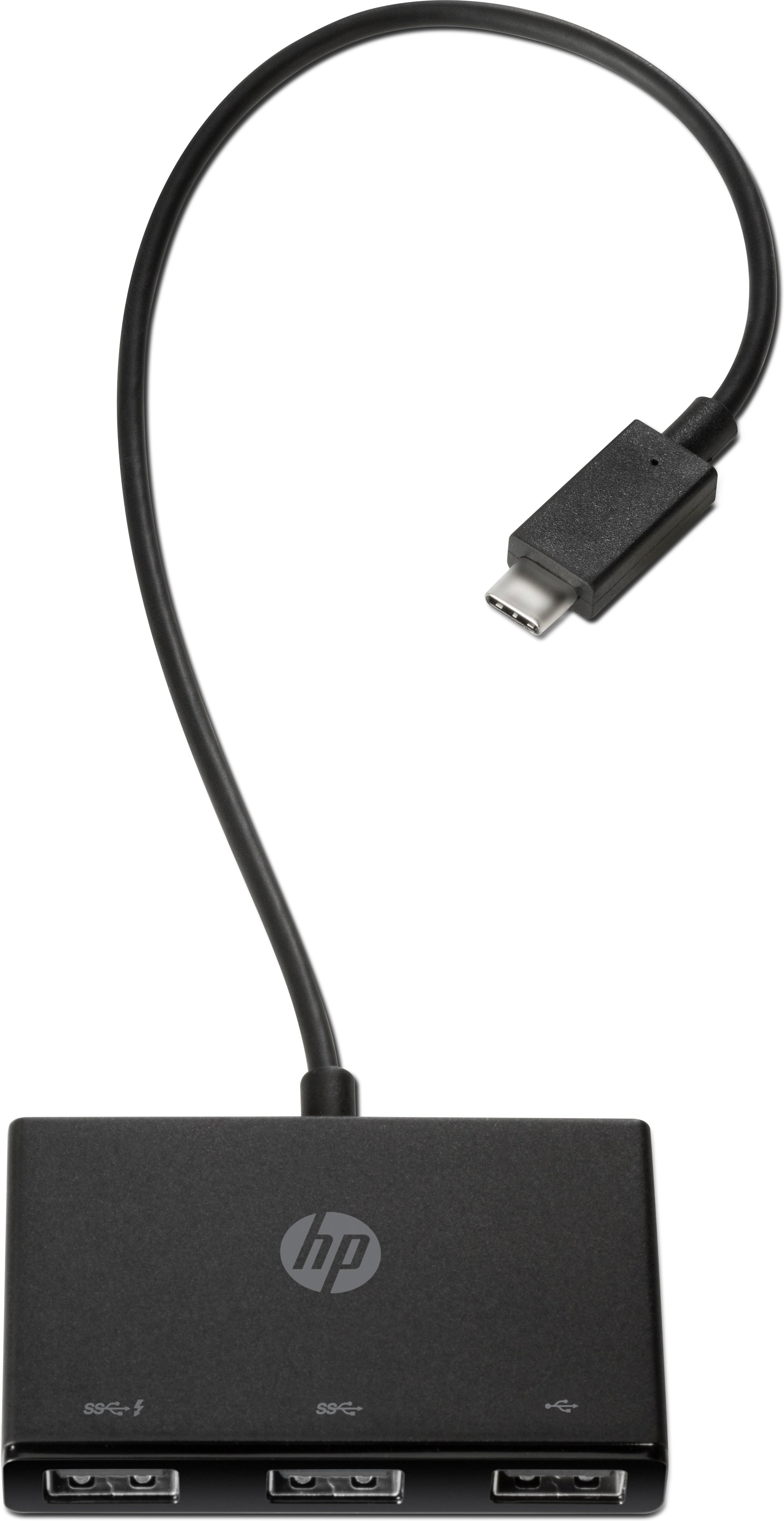 HP USB-C to USB-A Hub, USB-C, 3 USB Ports, Hub for Notebooks - Z8W90AA#ABL