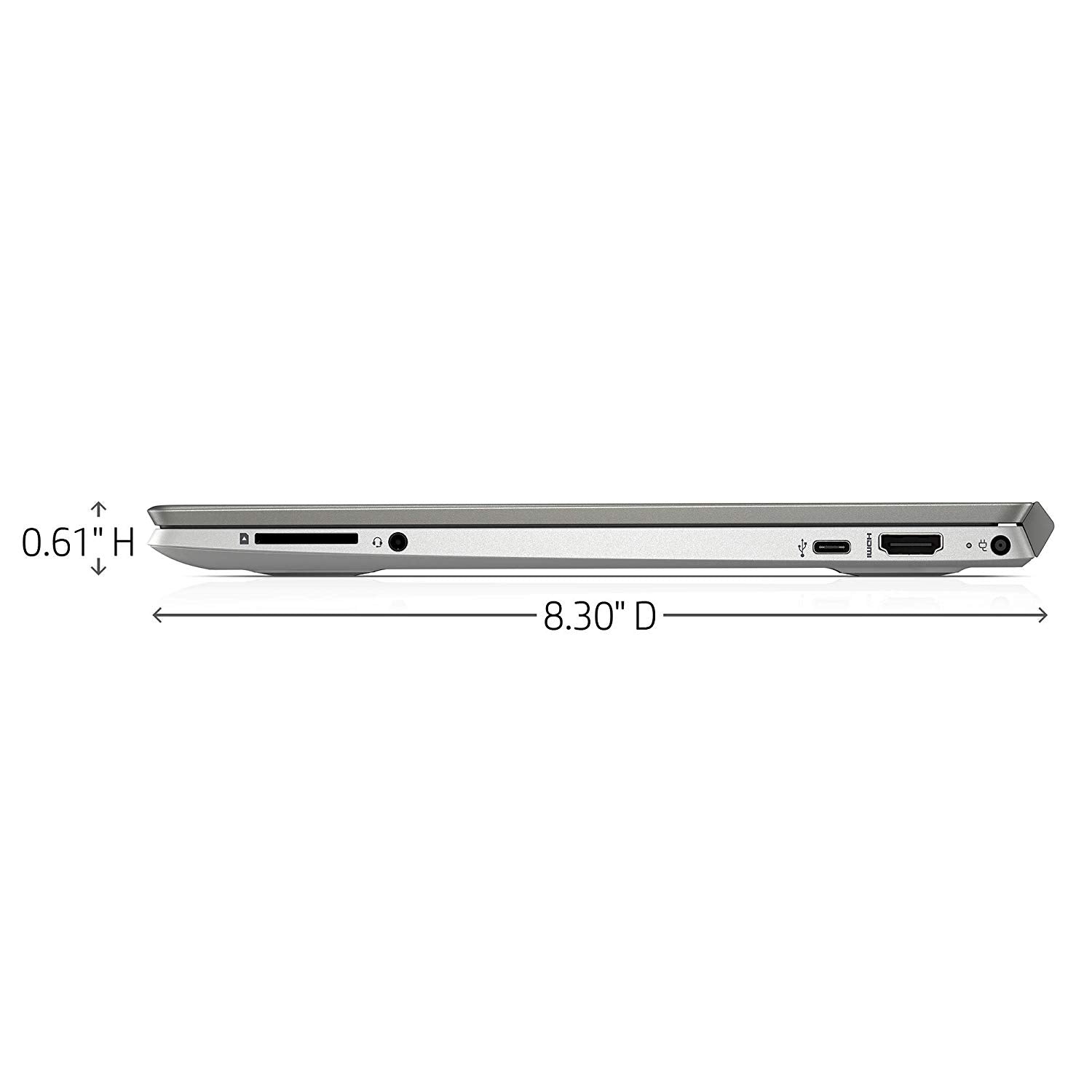 HP Pavilion 13-an0031wm 13.3" FHD (Non-Touch) Notebook, Intel Core i3, 2.10GHz, 8GB RAM, 128GB SSD, Windows 10 Home 64-Bit, Mineral Silver - 5FS56UA#ABA
