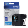 Brother Genuine Standard-Yield Cyan Ink Cartridge, 300 Pages - LC101C
