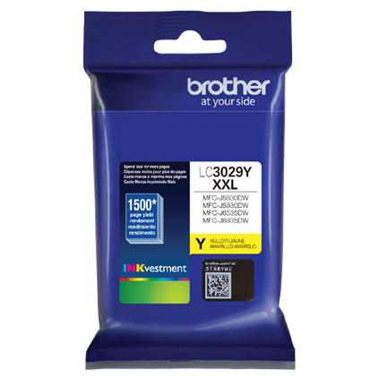 Brother INKvestment Super High-Yield Yellow Ink Cartridge, 1,500 Pages - LC3029Y