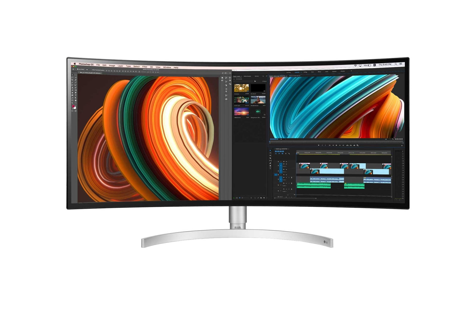 LG 34BK95C-W 34" UW-QHD Curved LCD Monitor, 21:9, 5ms, 1K:1-Contrast - 34BK95CW