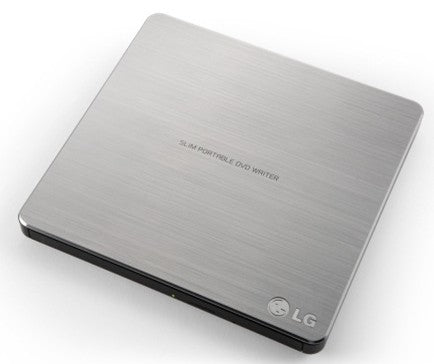 LG 8x External Super Multi Portable DVD Rewriter with M-DISC Support, USB, Silver- GP60NS50