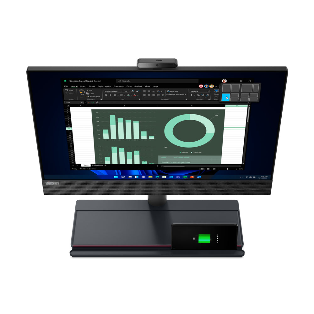 Lenovo ThinkCentre M90a Pro Gen 3 23.8" QHD All-in-One PC, Intel i5-12500, 3.0GHz, 16GB RAM, 512GB SSD, Win11DG - 11VA004LUS