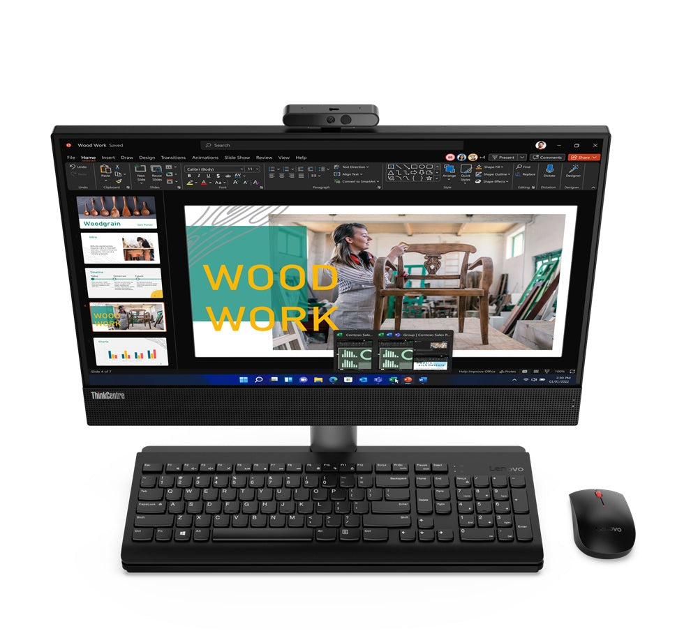 Lenovo ThinkCentre M70a Gen 3 21.5" FHD All-in-One PC, Intel i5-12400, 2.50GHz, 8GB RAM, 256GB SSD, Win11P - 11VL003SUS