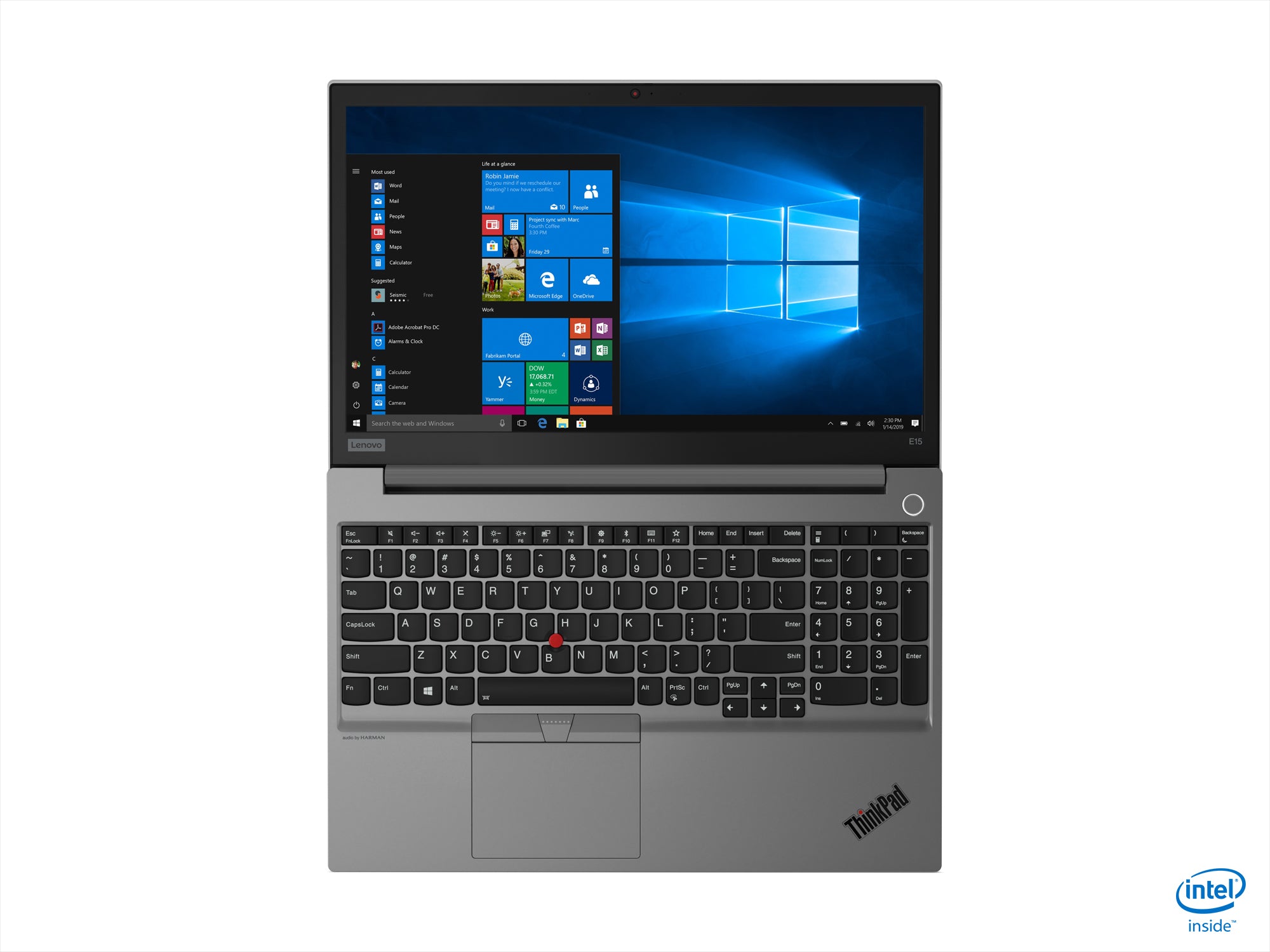 Lenovo ThinkPad E15 15.6" FHD Notebook, Intel i7-10510U, 1.80GHz, 8GB RAM, 500GB HDD, Win10P - 20RD002UUS