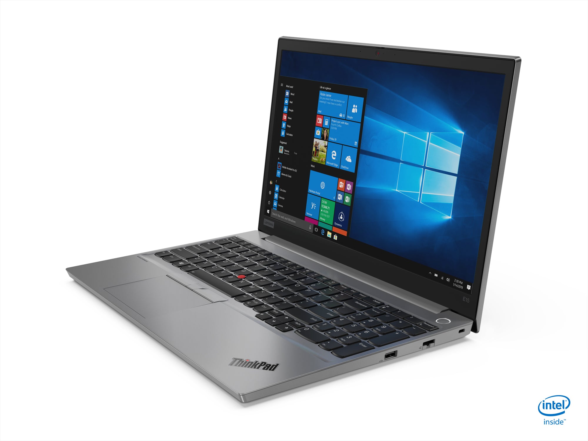 Lenovo ThinkPad E15 15.6" FHD Notebook, Intel i7-10510U, 1.80GHz, 8GB RAM, 500GB HDD, Win10P - 20RD002UUS