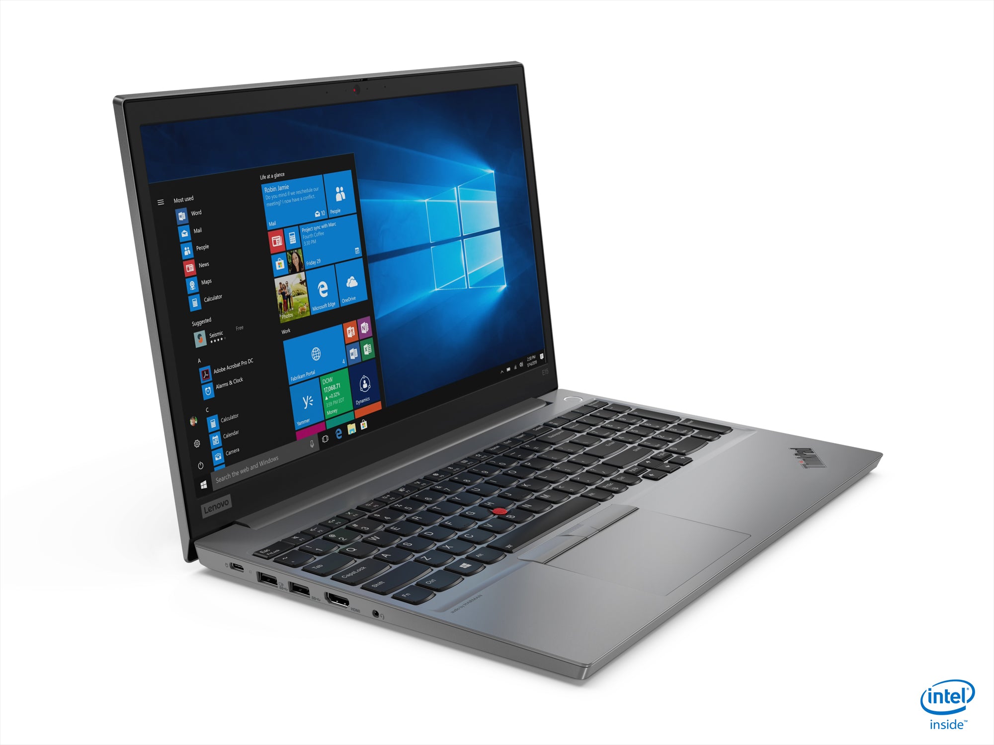 Lenovo ThinkPad E15 15.6" FHD Notebook, Intel i7-10510U, 1.80GHz, 8GB RAM, 500GB HDD, Win10P - 20RD002UUS