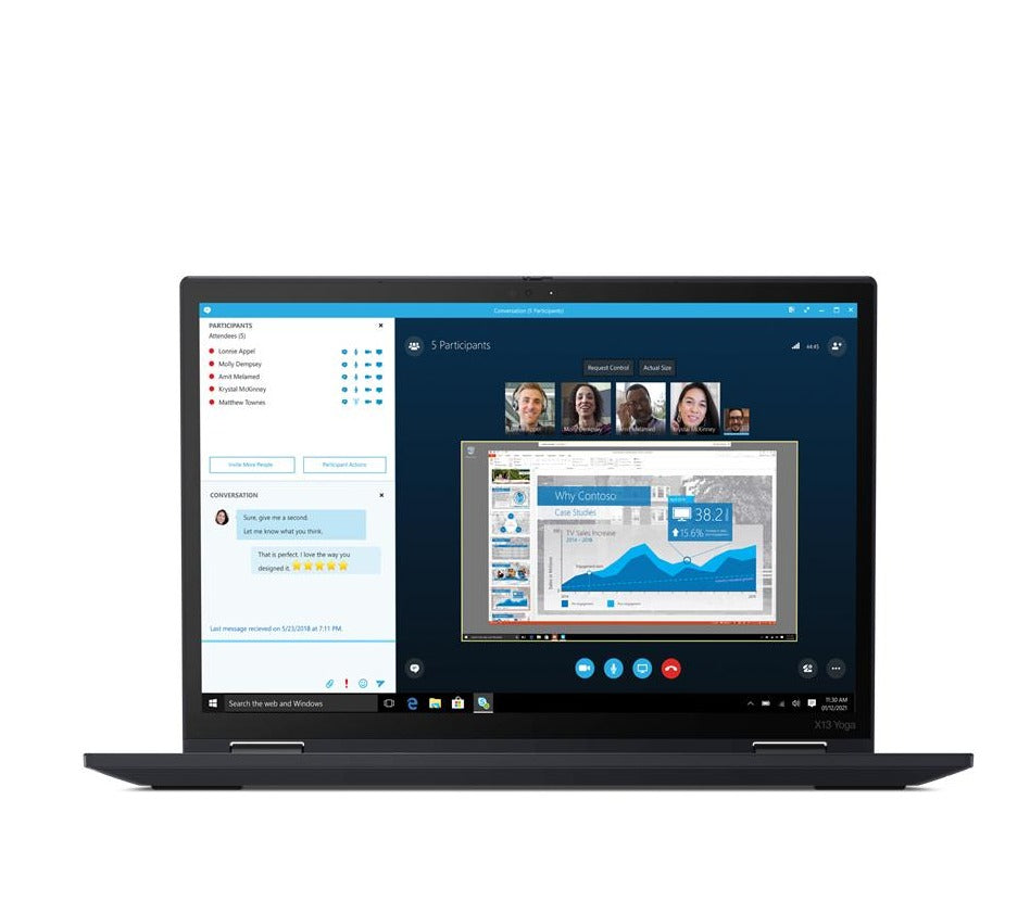 Lenovo ThinkPad X13 YOGA Gen-2 13.3" WUXGA Convertible Notebook, Intel i5-1145G7, 2.60GHz, 16GB RAM, 256GB SSD, Win11H - 203LEYX13i5G11DREF (Refurbished)