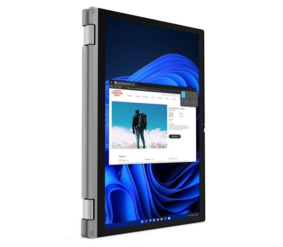 Lenovo ThinkPad L13 Yoga Gen-3 13.3" WUXGA Convertible Notebook, Intel i7-1265U, 1.80GHz, 16GB RAM, 256GB SSD, Win11DG - 21B5003RUS