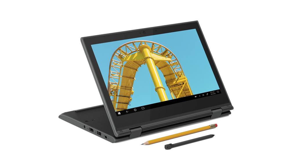 Lenovo 300e 11.6" HD 2nd Gen Convertible Notebook, AMD 3015e, 1.20GHz, 4GB RAM, 64GB eMMC, Win10P - 82GK001PUS