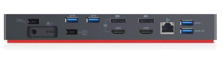 Lenovo Thinkpad Thunderbolt 3 Dock Gen 2, 135W, 6 USB, 2 DP, 2  HDMI - 40AN0135US