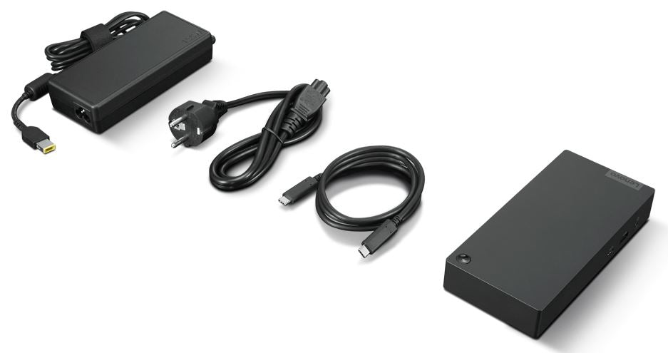 Lenovo 90W USB-C Dock (Windows Only), 6xUSB Ports, 2xDP, 1xHDMI, Slim Tip - 40B50090US