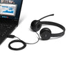 Lenovo 100 Stereo USB Headset, Wired, USB 2.0, On-ear Adjustable Headband- 4XD0X88524