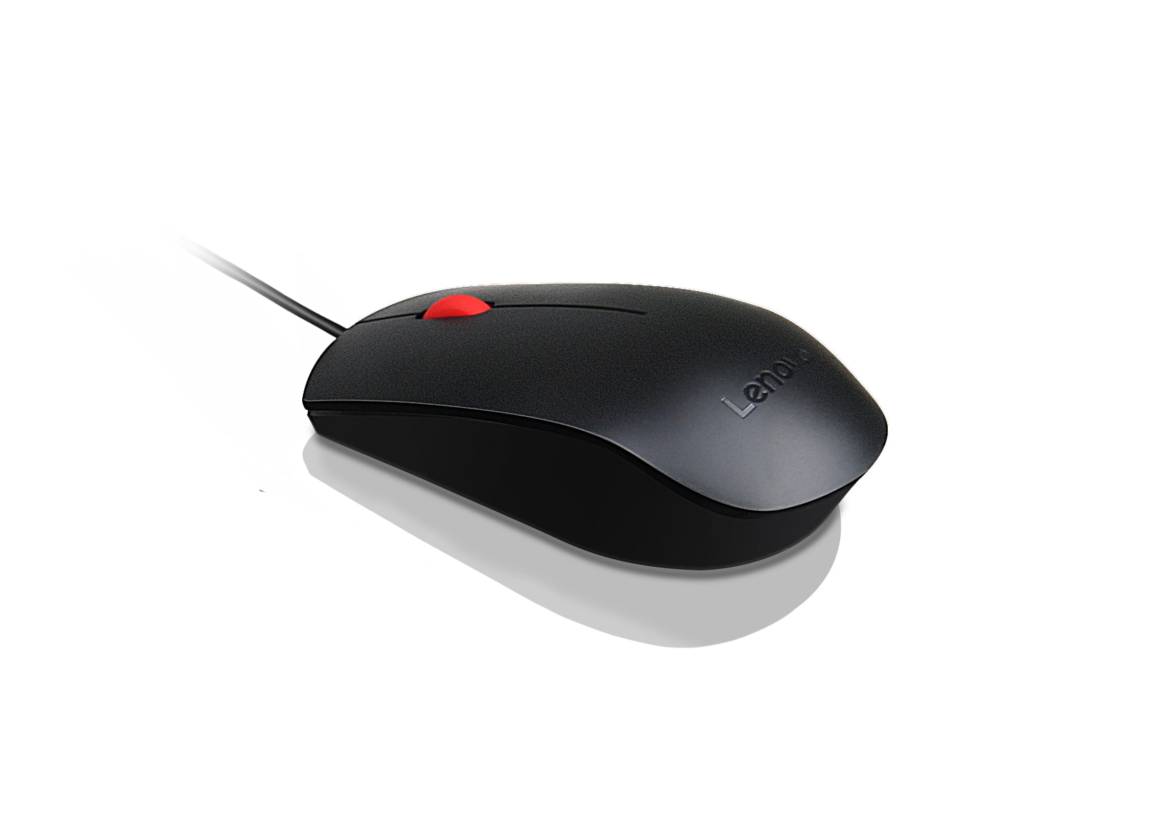 Lenovo Essential USB Mouse, Optical, 1600 dpi, Scroll Wheel, 3 Buttons, Ambidextrous - 4Y50R20863