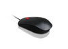 Lenovo Essential USB Mouse, Optical, 1600 dpi, Scroll Wheel, 3 Buttons, Ambidextrous - 4Y50R20863