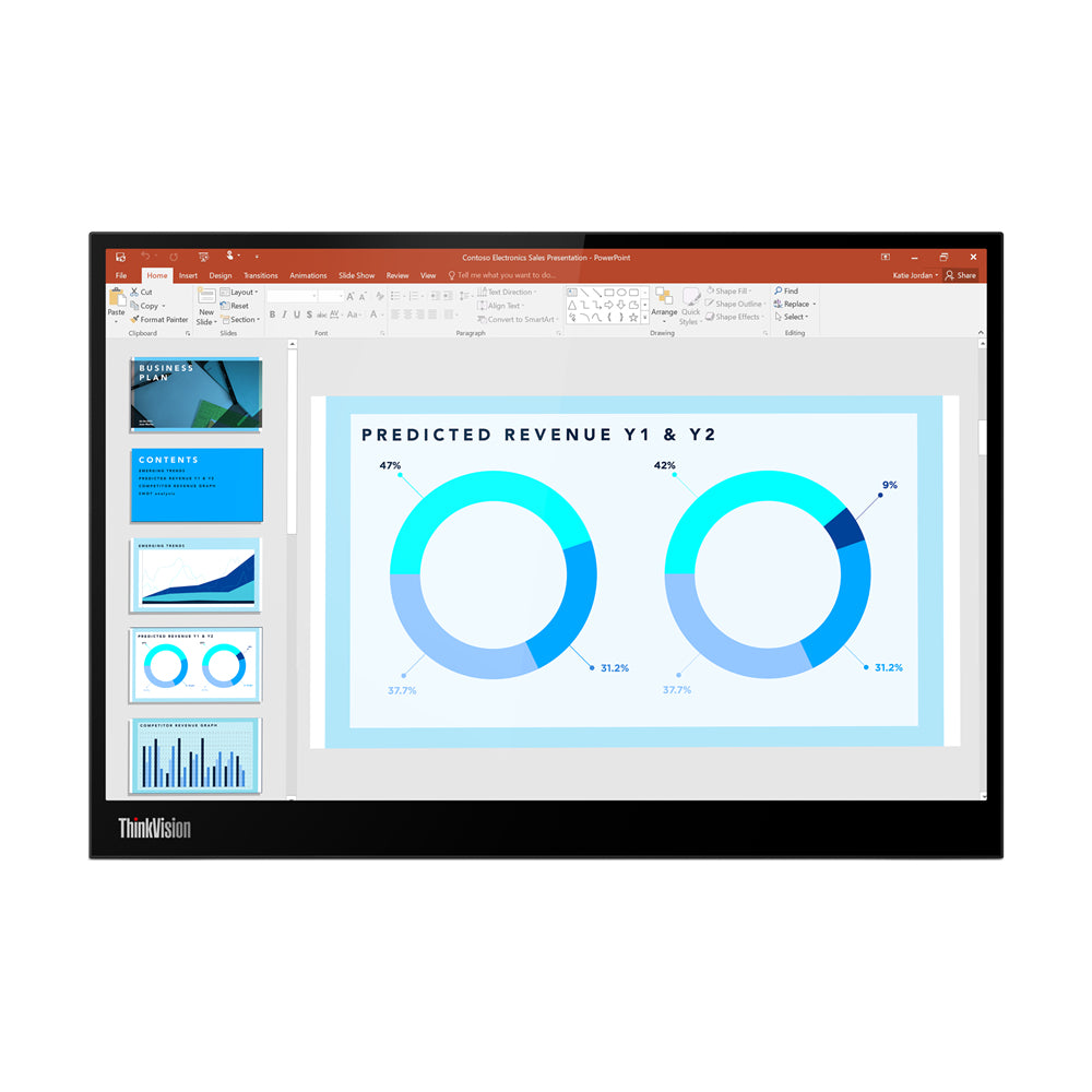 Lenovo ThinkVision M14d 14" 2.2K USB-C Monitor, 16:10, 6ms, 1500:1-Contrast - 63AAUAR6US