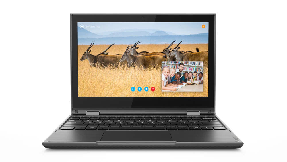 Lenovo 300e 2nd Gen 11.6" HD Notebook, Intel Celeron N4120, 1.10GHz, 8GB RAM, 128GB SSD, Win10P - 81M9007MUS